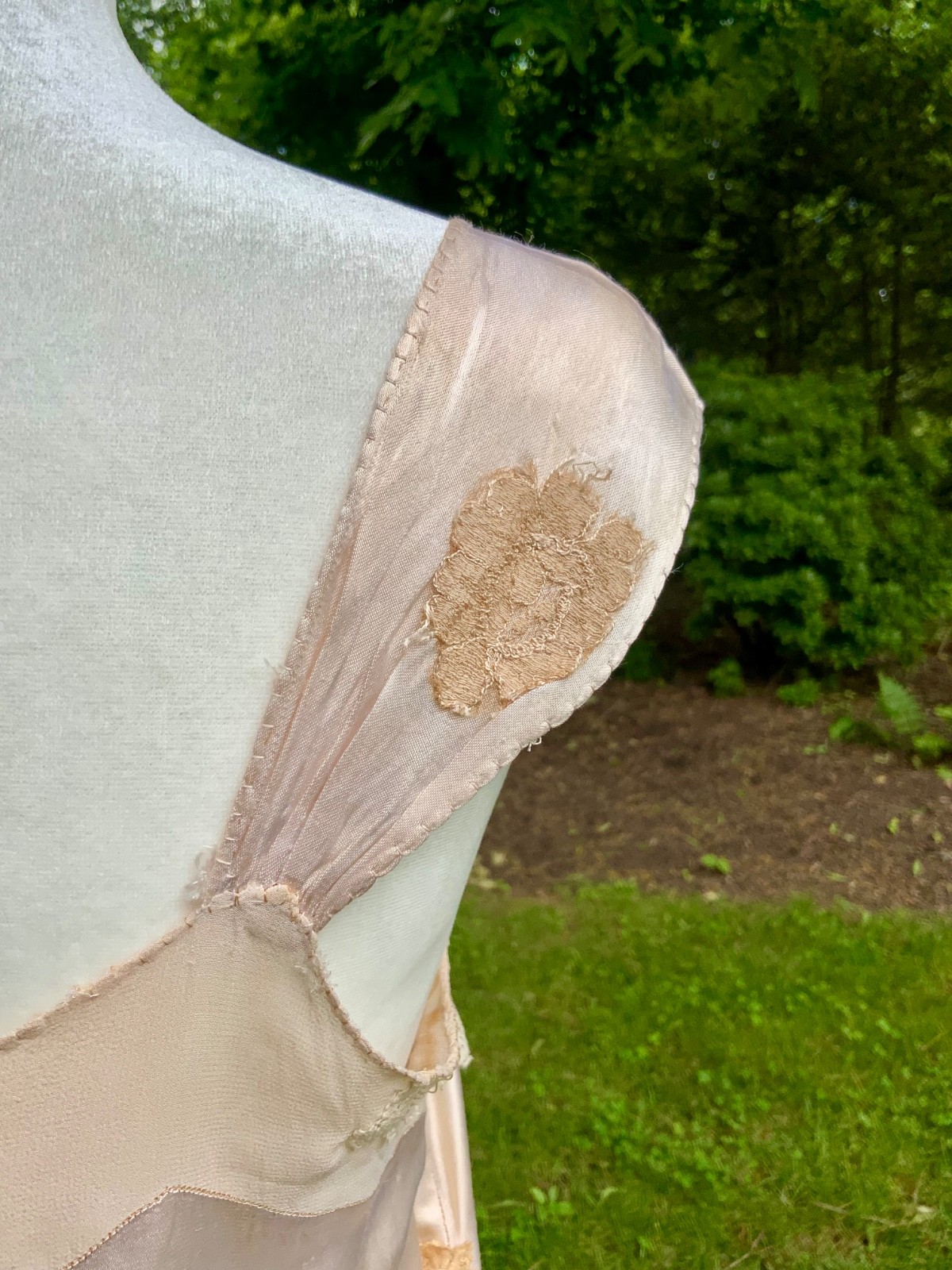 1930s Silk Chiffon Hostess Gown | Blush Pink Boudoir Dress | Restored 30D
