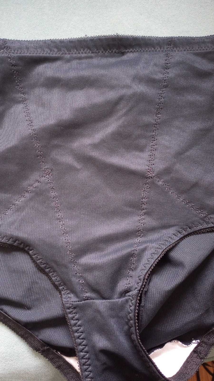 Vintage Cupid Satin Second Skin Shaper Brief Panties Black Size 4x