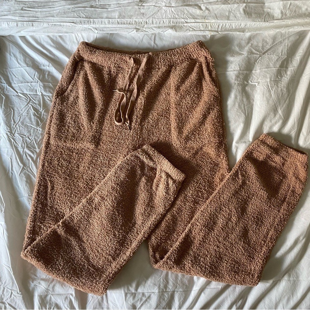 Honeydew Intimates Set Comfort Queen Half Zip Pullover & Joggers Size S in Sepia