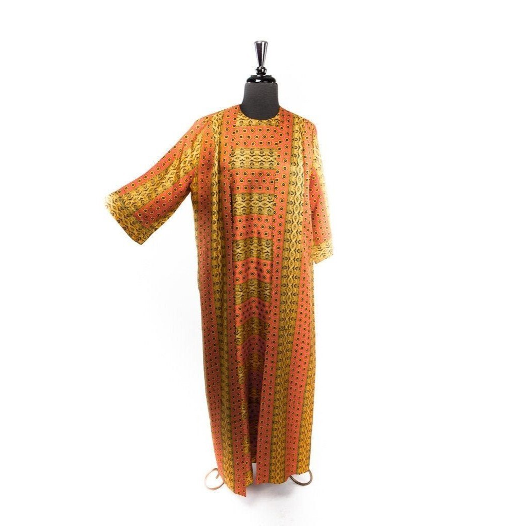Vtg Fifth Avenue Robe by M.W. Wrap Around Style Shift Style Attached Overcoat Co