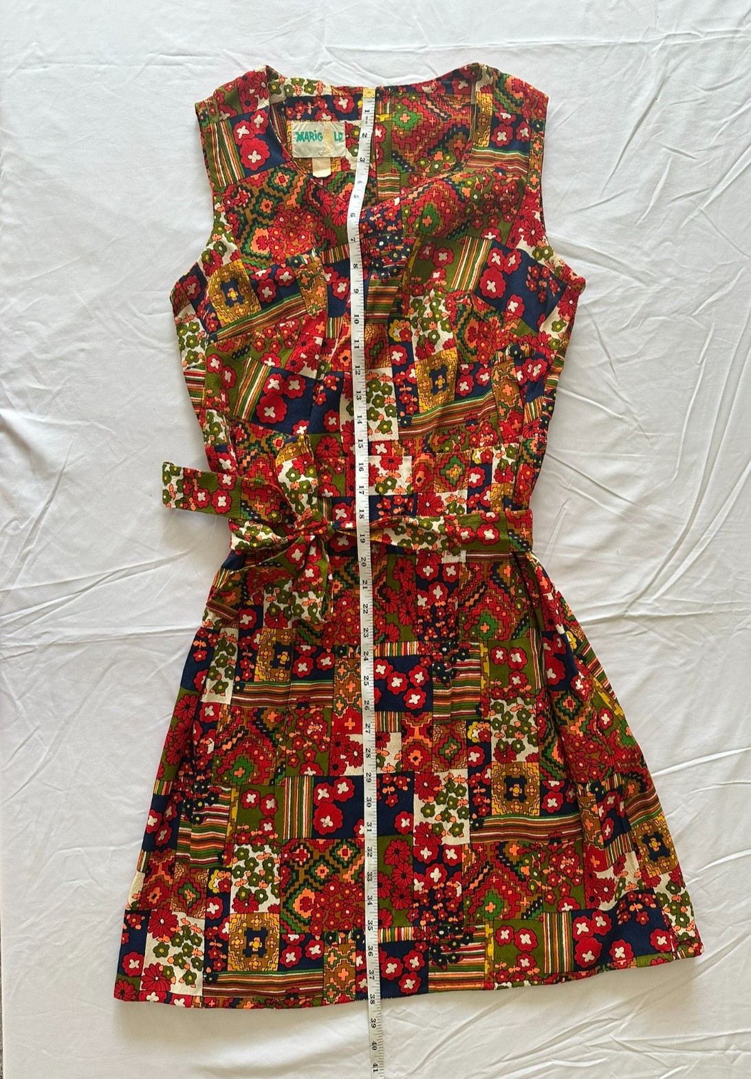 Pristine RARE Vintage Original 1960s Marigold Dress
