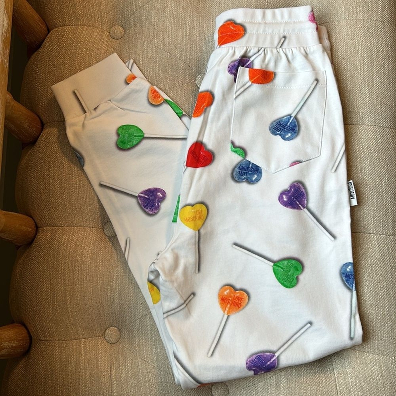 NWT 🍭 LOVE MOSCHINO | Lollipop Drawstring Sweatpants | US Small 🍭