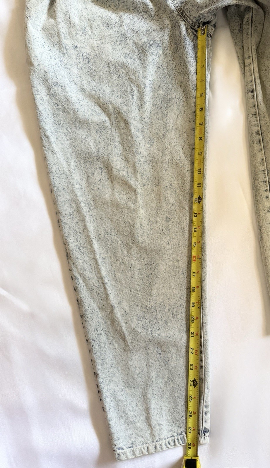 Vtg 80’s P.S. Gitano Acid Wash Pleated Mom Jeans High Waste Tapered Leg 27×28&Prime;