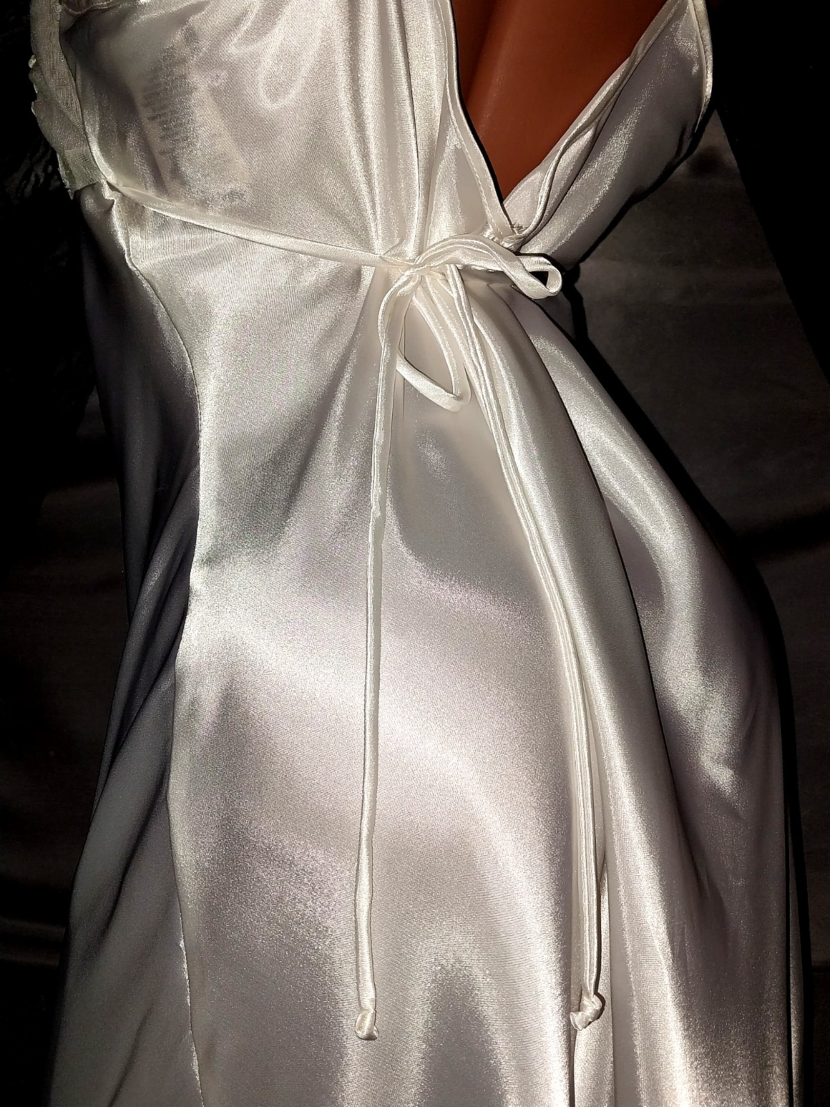 VTG SATIN LIQUID JCPENNEY&rsquo;S DELICATES BABYDOLL NIGHTGOWN VENICE COQUETTE LUXE M