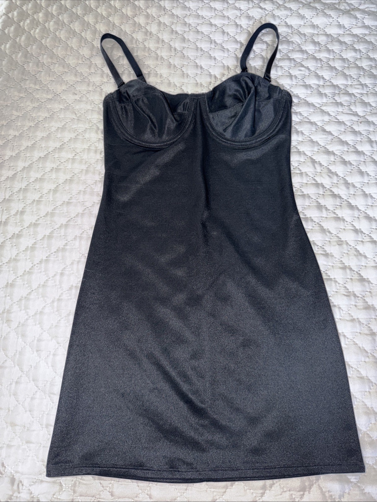 Bodyslimmers Slip Nancy Ganz Vintage Black Underwire Size 34B