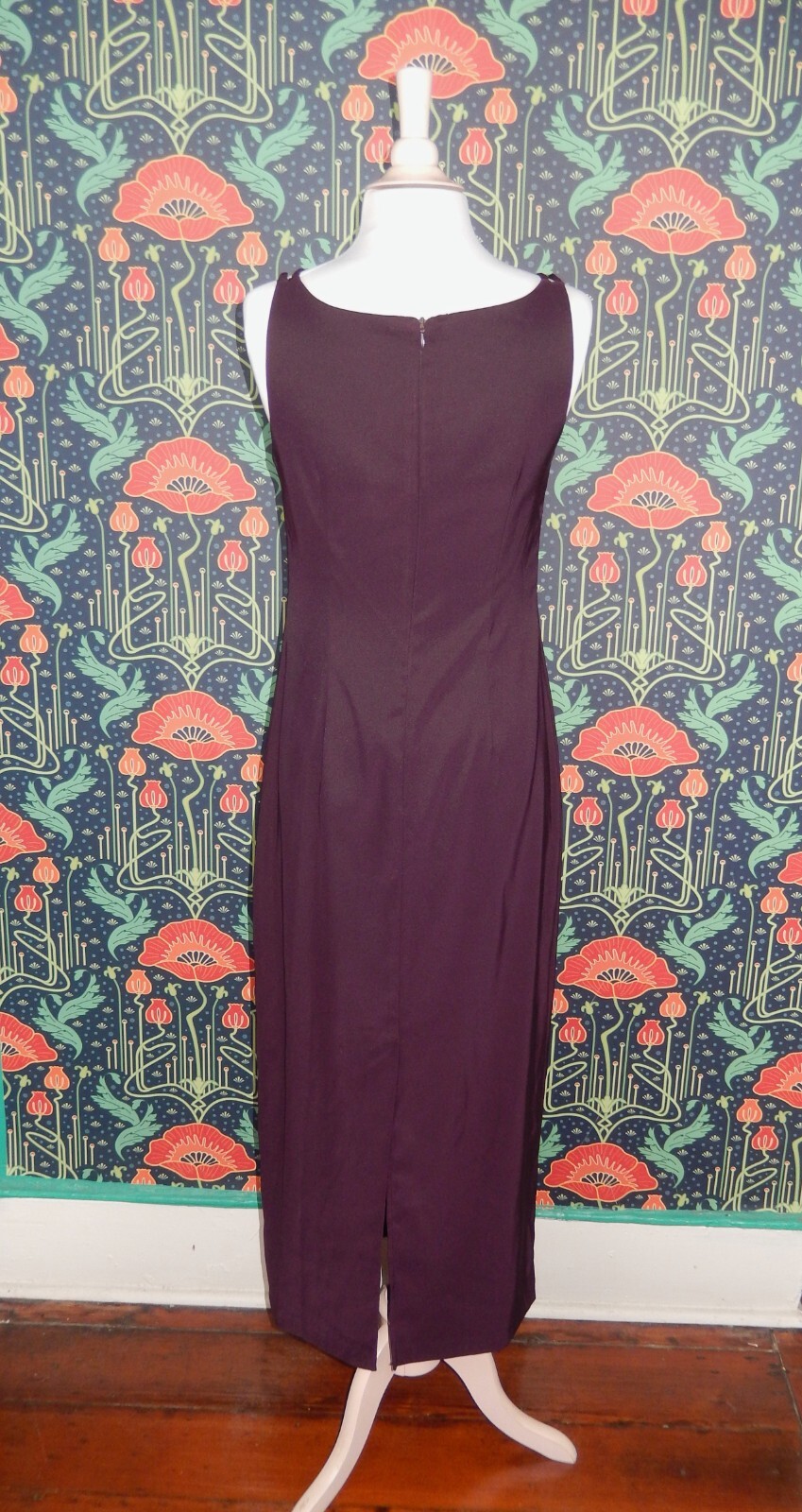 Vintage 90&rsquo;s Y2K CDC Purple Beaded Whimsigoth Grunge Homecoming Maxi Dress