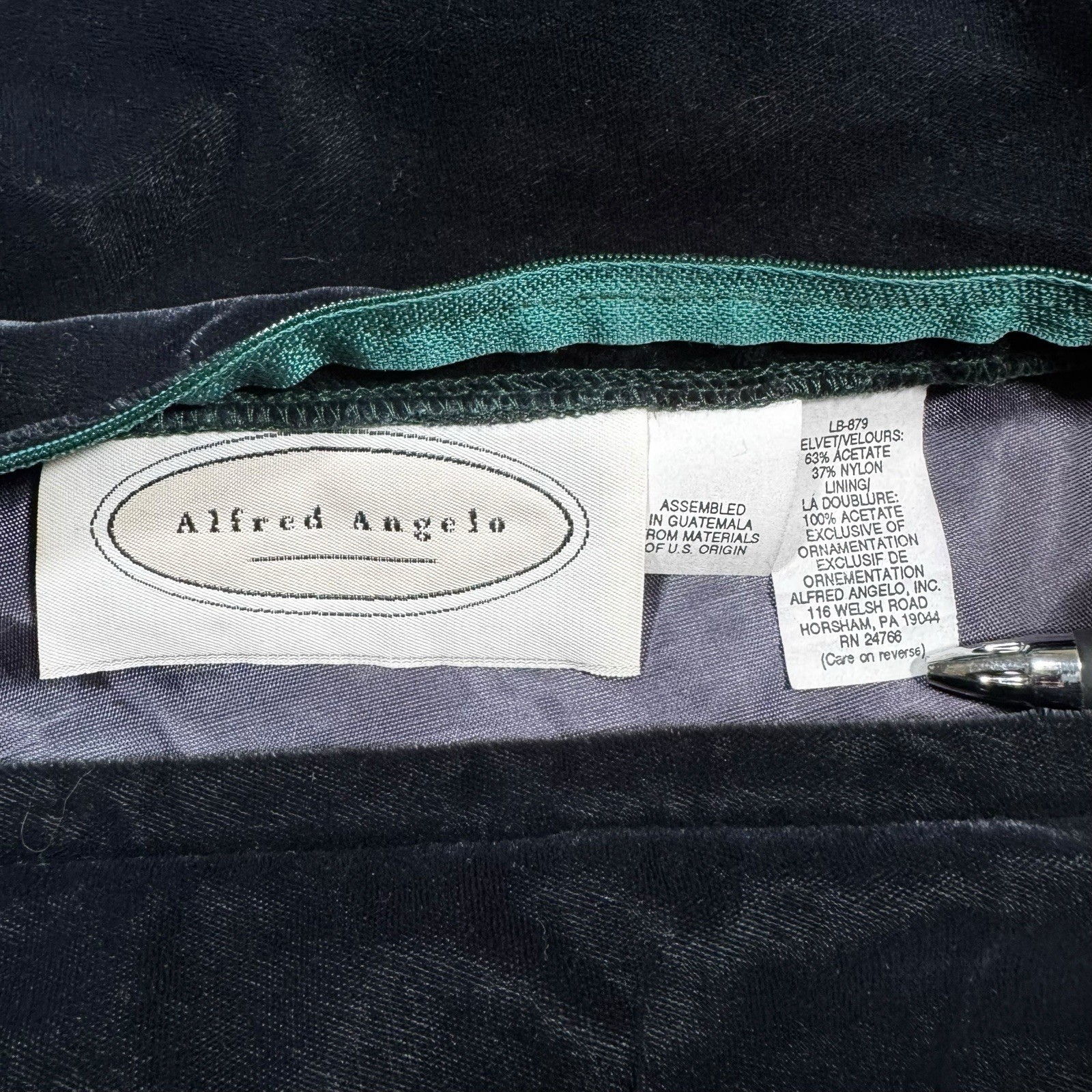 Vtg 90s Alfred Angelo S/M Green Velvet Grunge Renaissance Goth Witch Fairycore