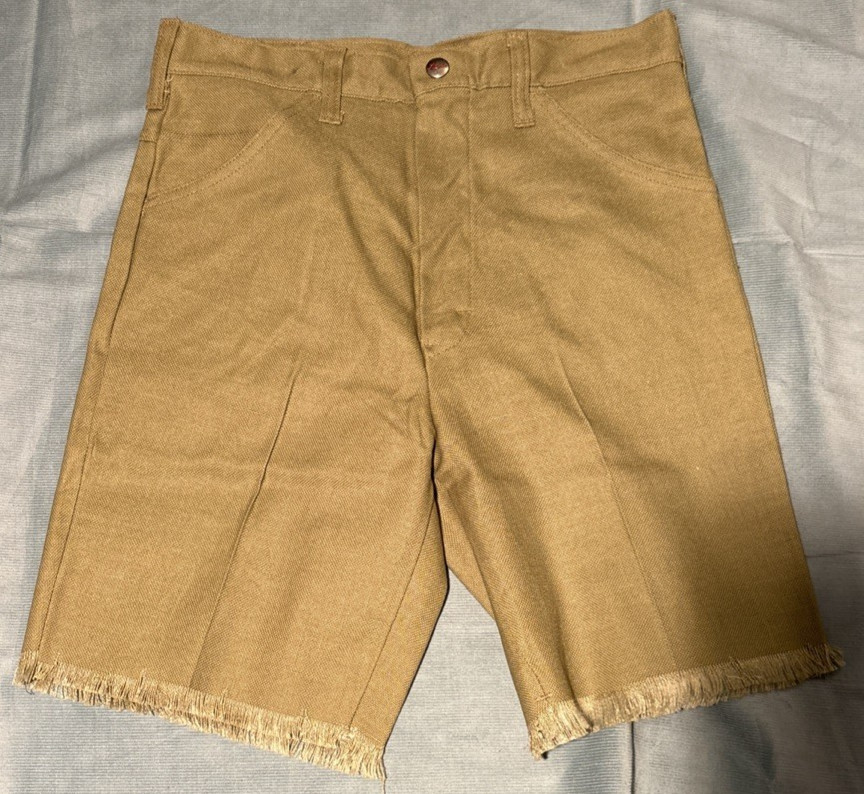 Vintage Leggs Shorts Green Size 16 waist 28 2 ply homespun