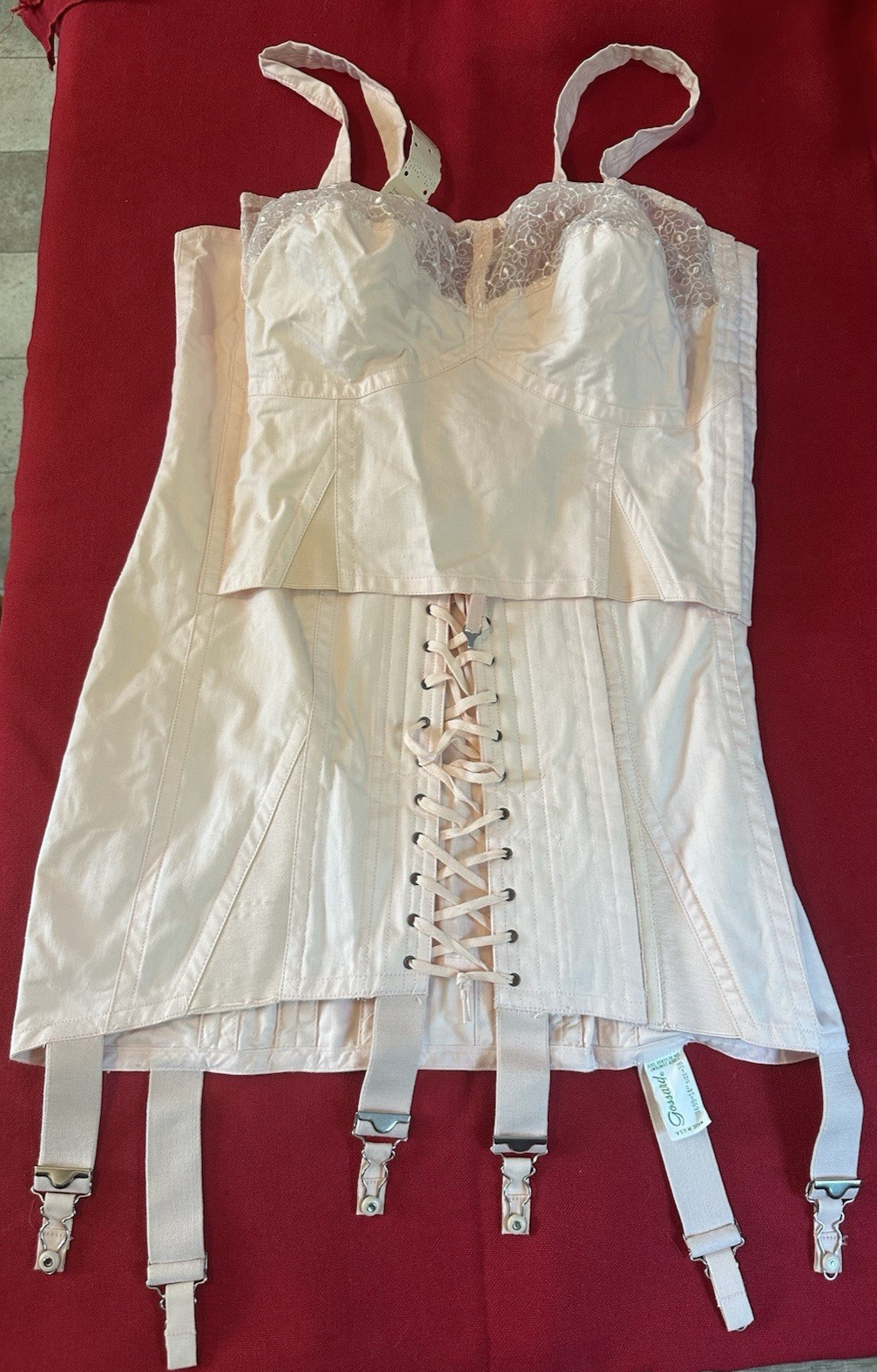Vintage Brand New with Tags Corselette by Gossard Open Bottom with 6 Garter Clip