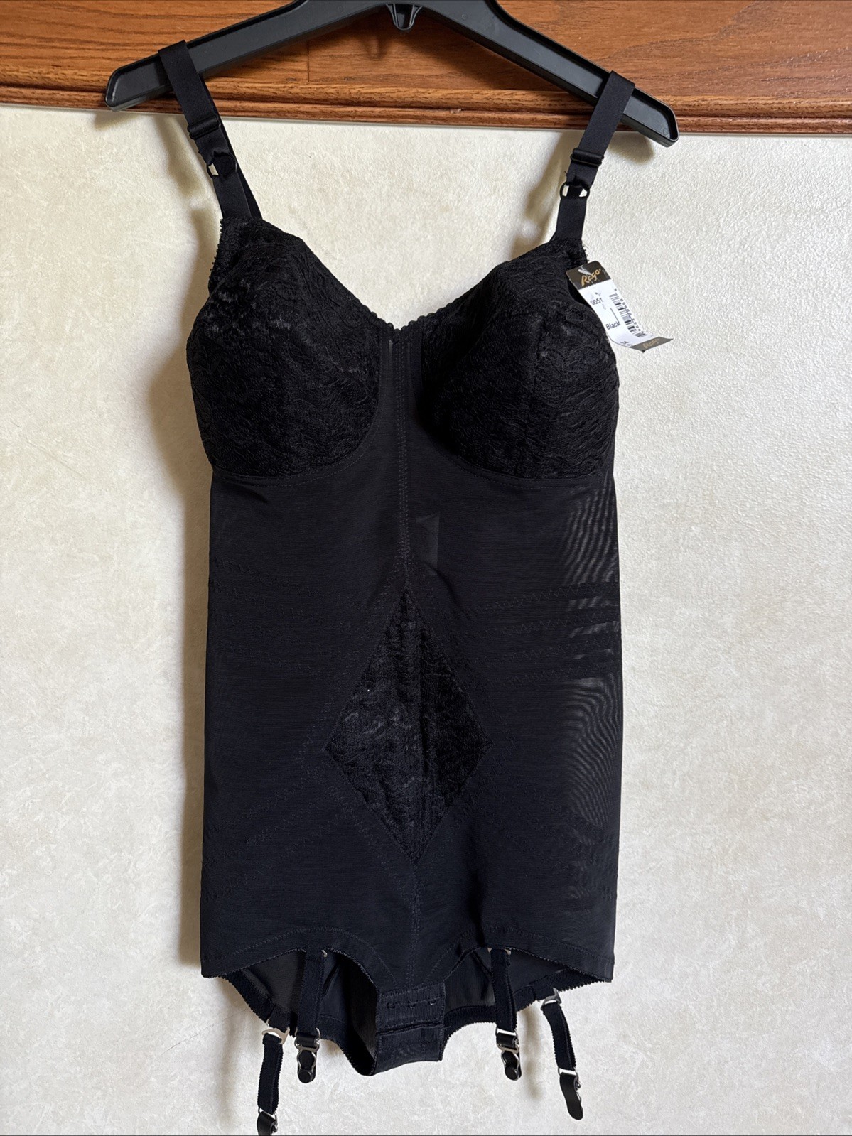 Vintage RAGO Black Body Briefer Shapewear Shaper- Sz. 34 D -Nwt