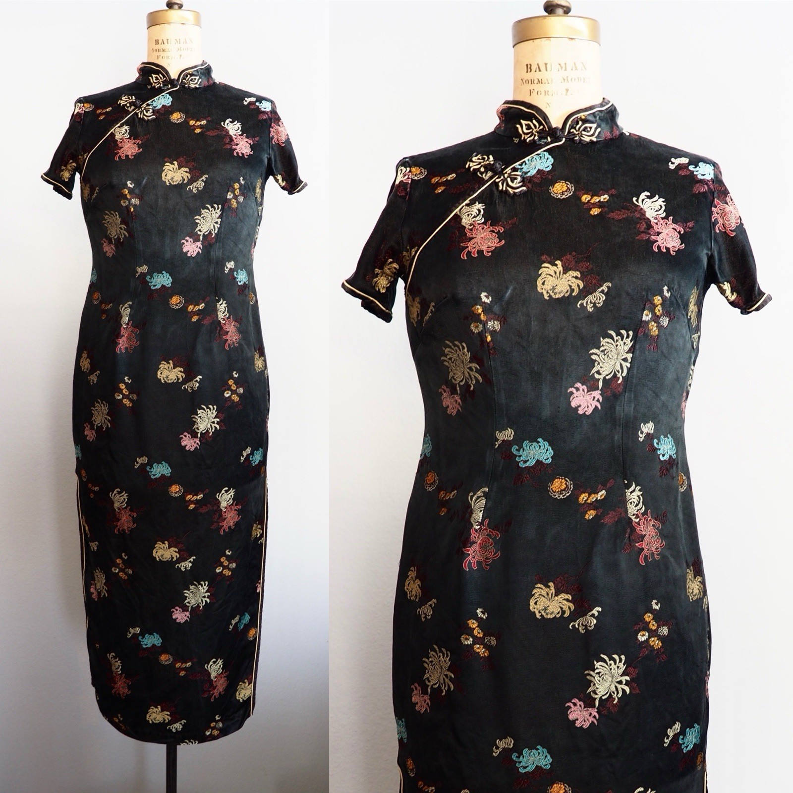 1960’s Peony Brand Cheongsam Shanghai China True Vintage
