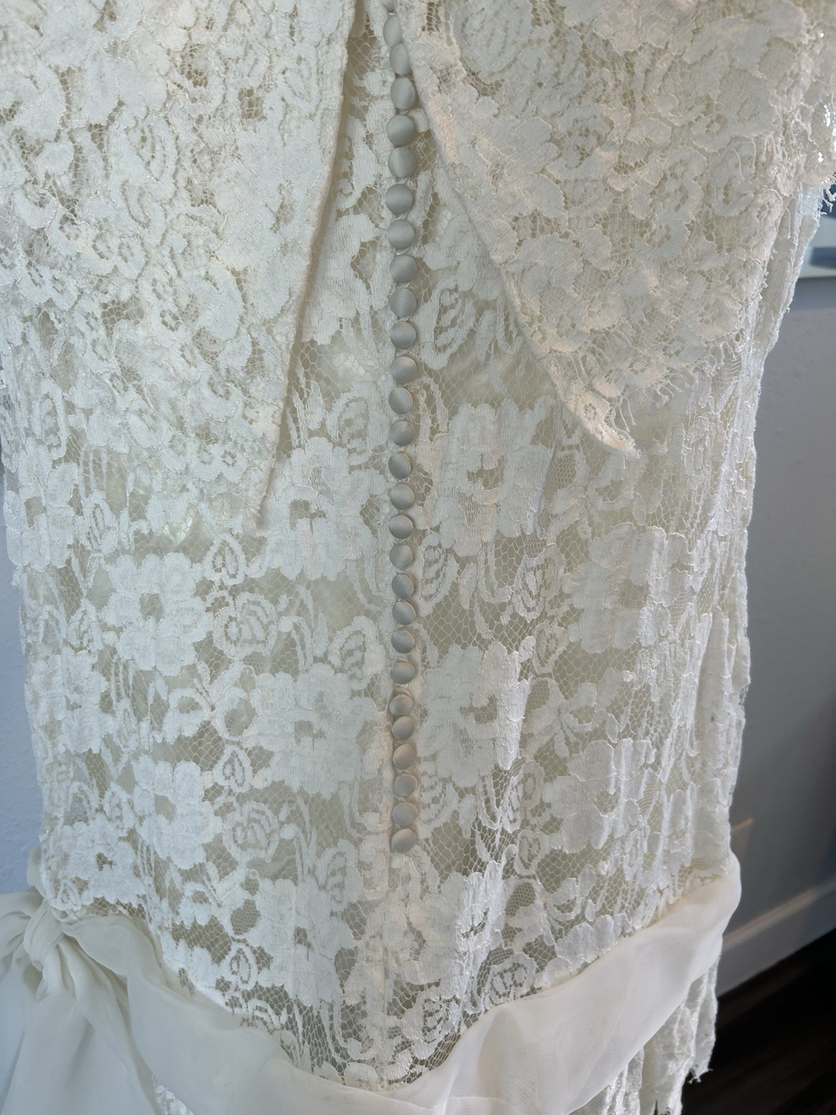 Alfred Angelo 1980s Lace Wedding Dress