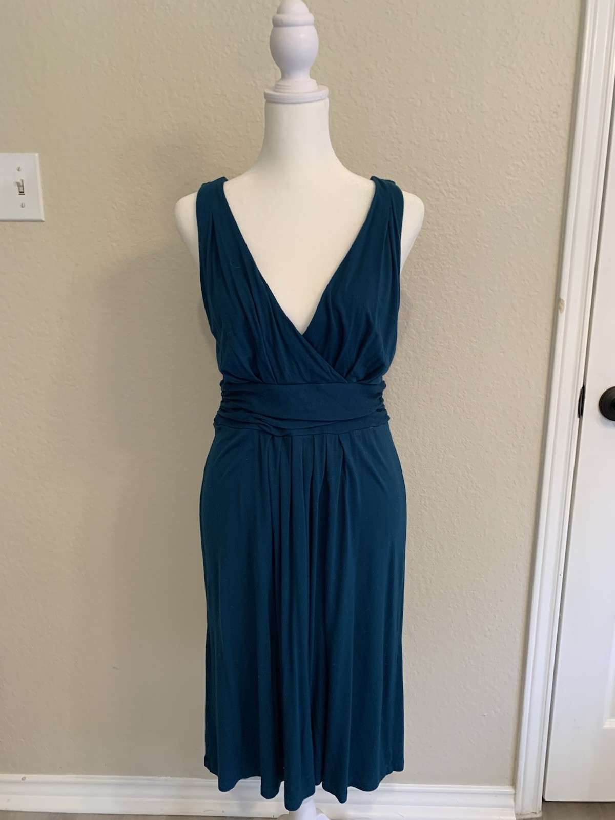 Loft Dress Teal Green Solid Small Dress