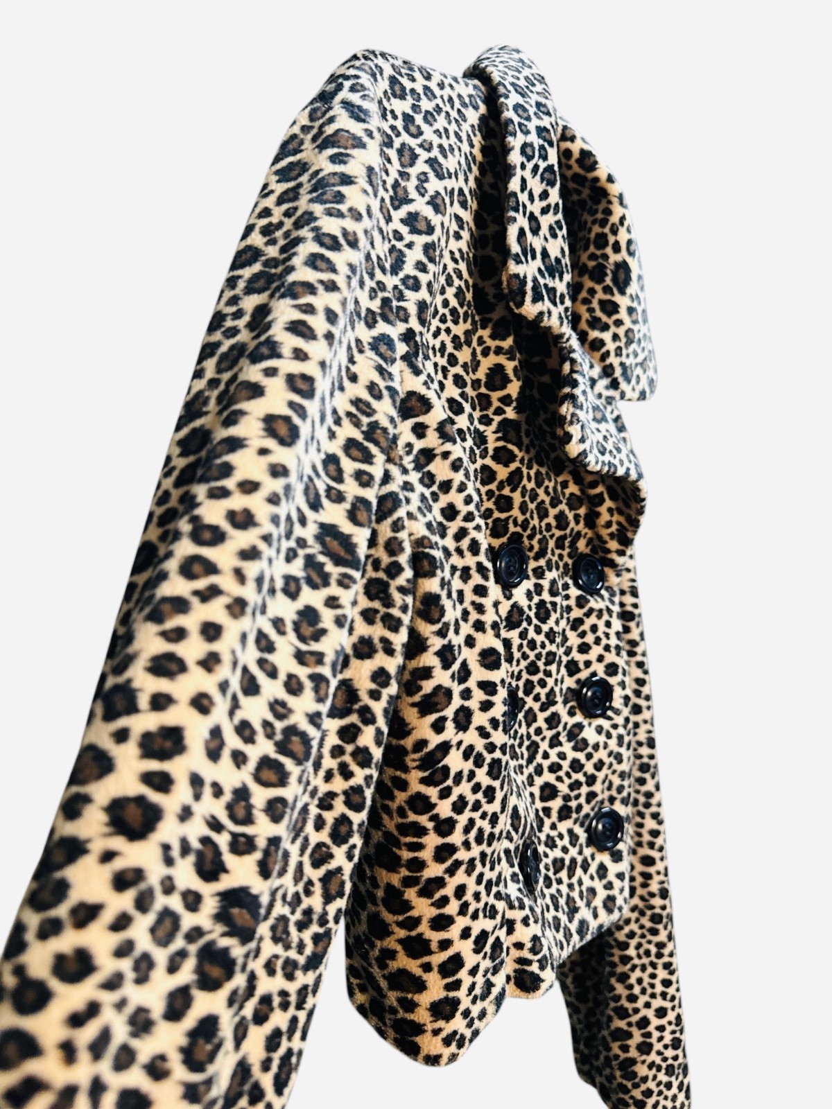 Vintage Yes Pixie Cropped Animal Print Jacket Size Small Retro Y2k Glam Mob Wife