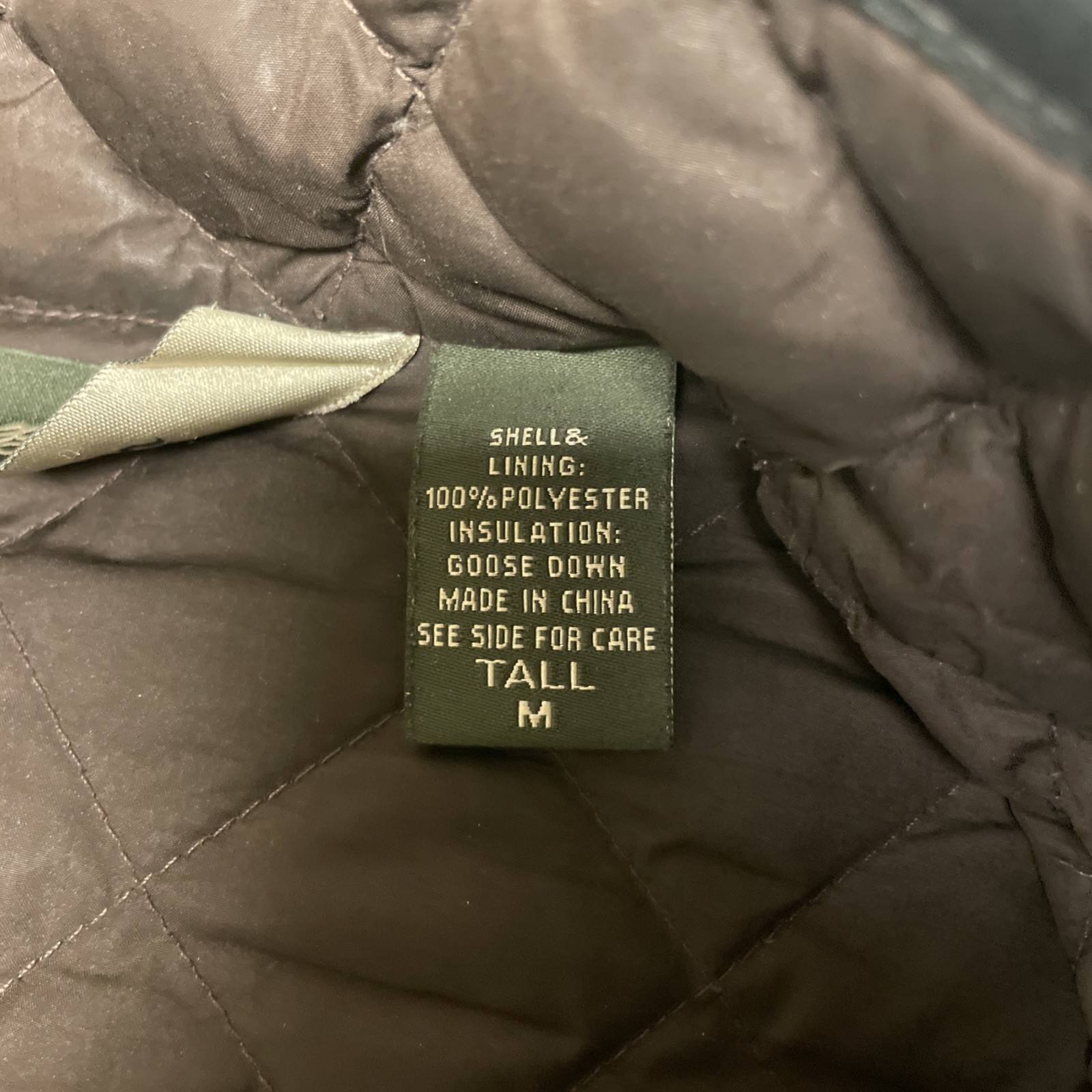 Eddie Bauer Womens Tall M Quilted 100% Goose Down Jacket *See Description