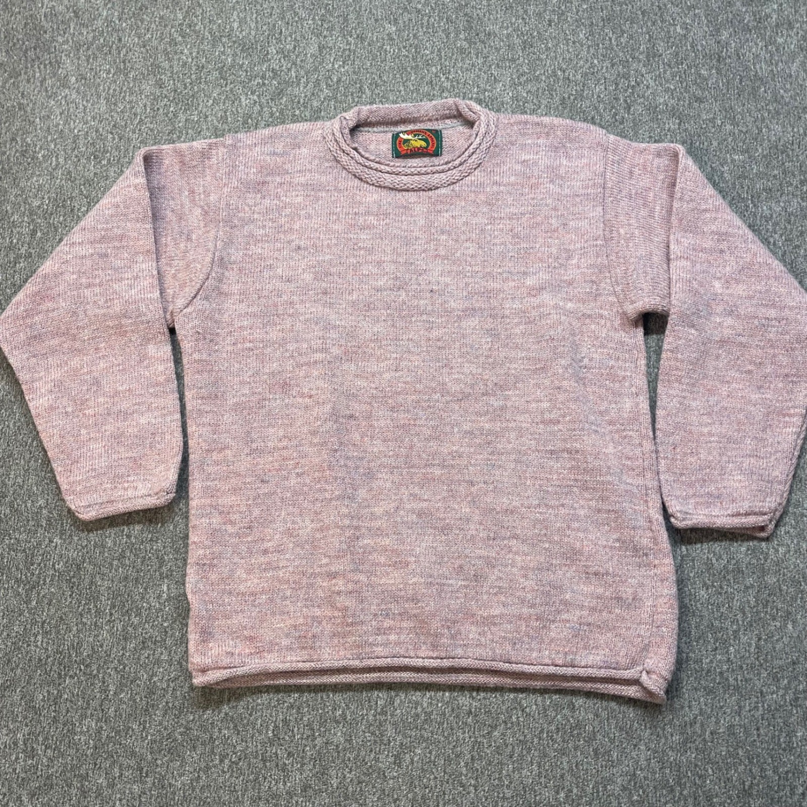 Alps Womens Vintage 100% Wool Sweater Heather Crew Neck Made in USA M