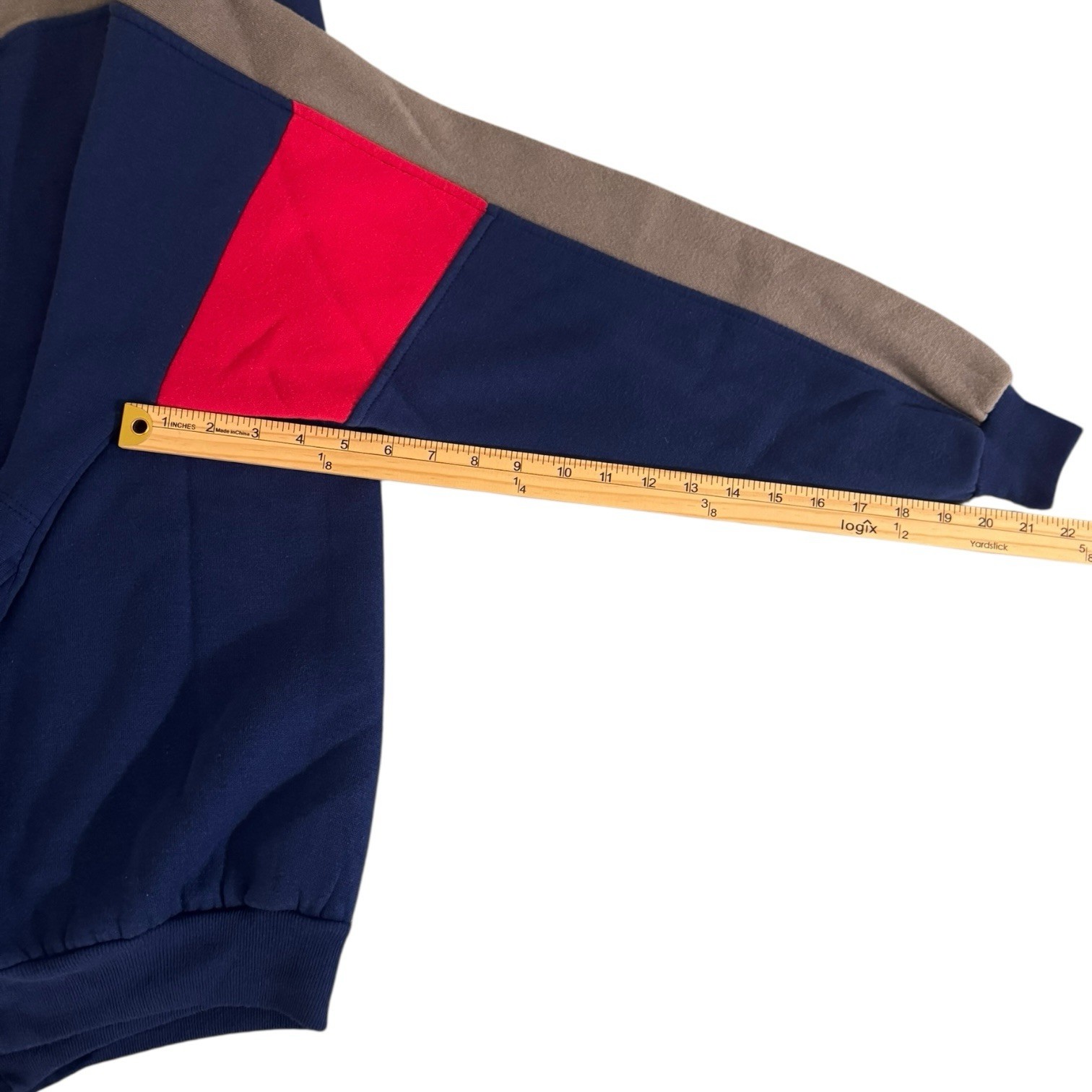 Vintage Trend Basics Color Block Crewneck Sweatshirt 80/90s Retro SZ L Blue Pink