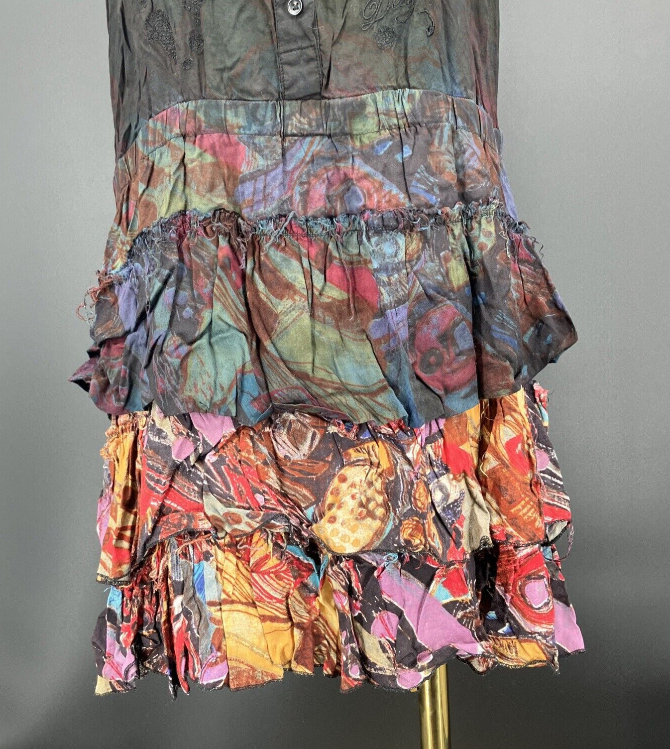 Amazing Desigual, gothic sheer, tiered dress 42 EU