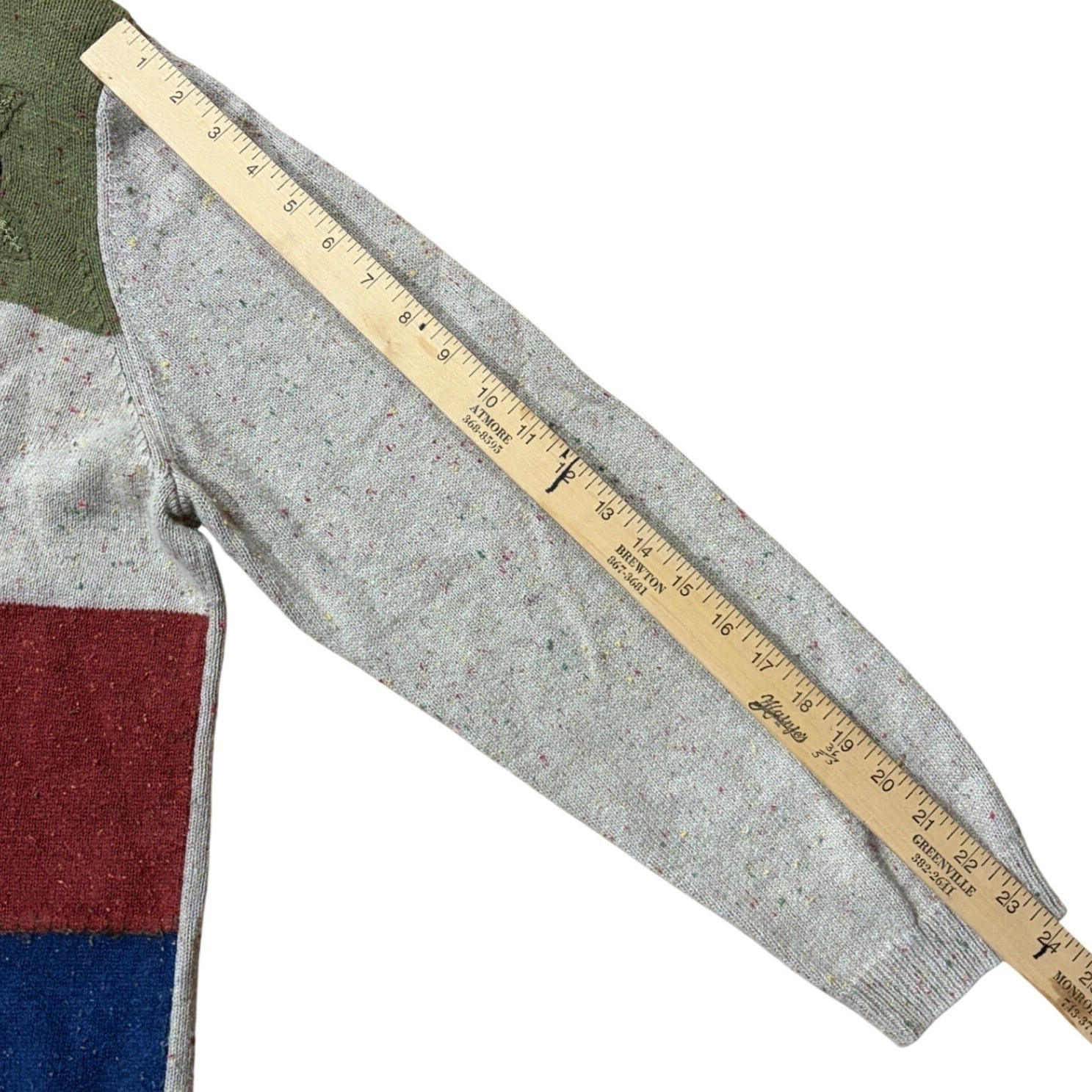 Alfred Dunner Vintage Patchwork Ramie Knit Sweater Womens 2X Ramie Cotton Blend