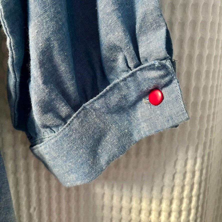 Vintage Stuart Alan V-neck chambray dress