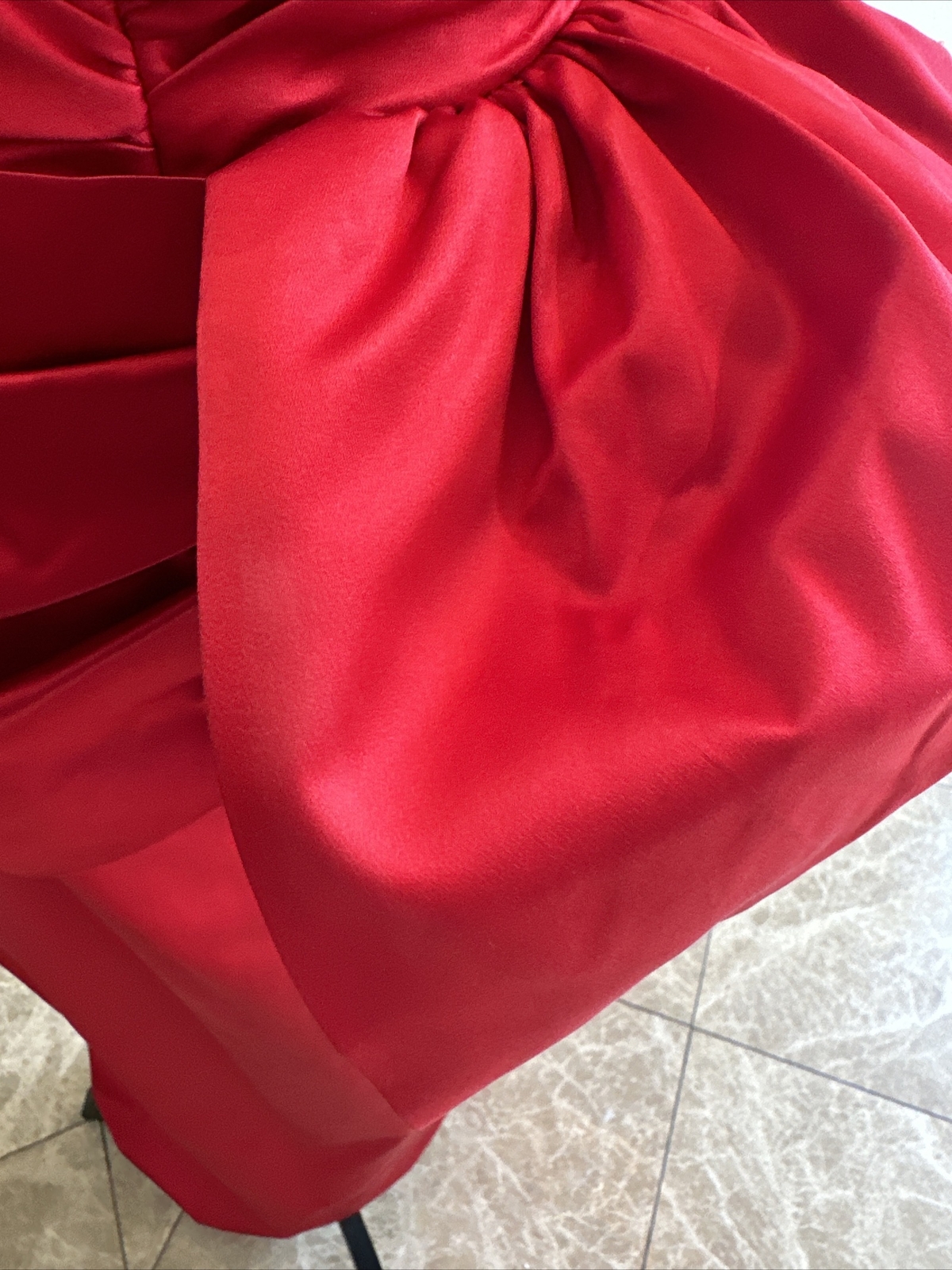 Vicky Tiel Rare Iconic 80s Red Silk Satin Boned Ruched Bustier Column Gown 4