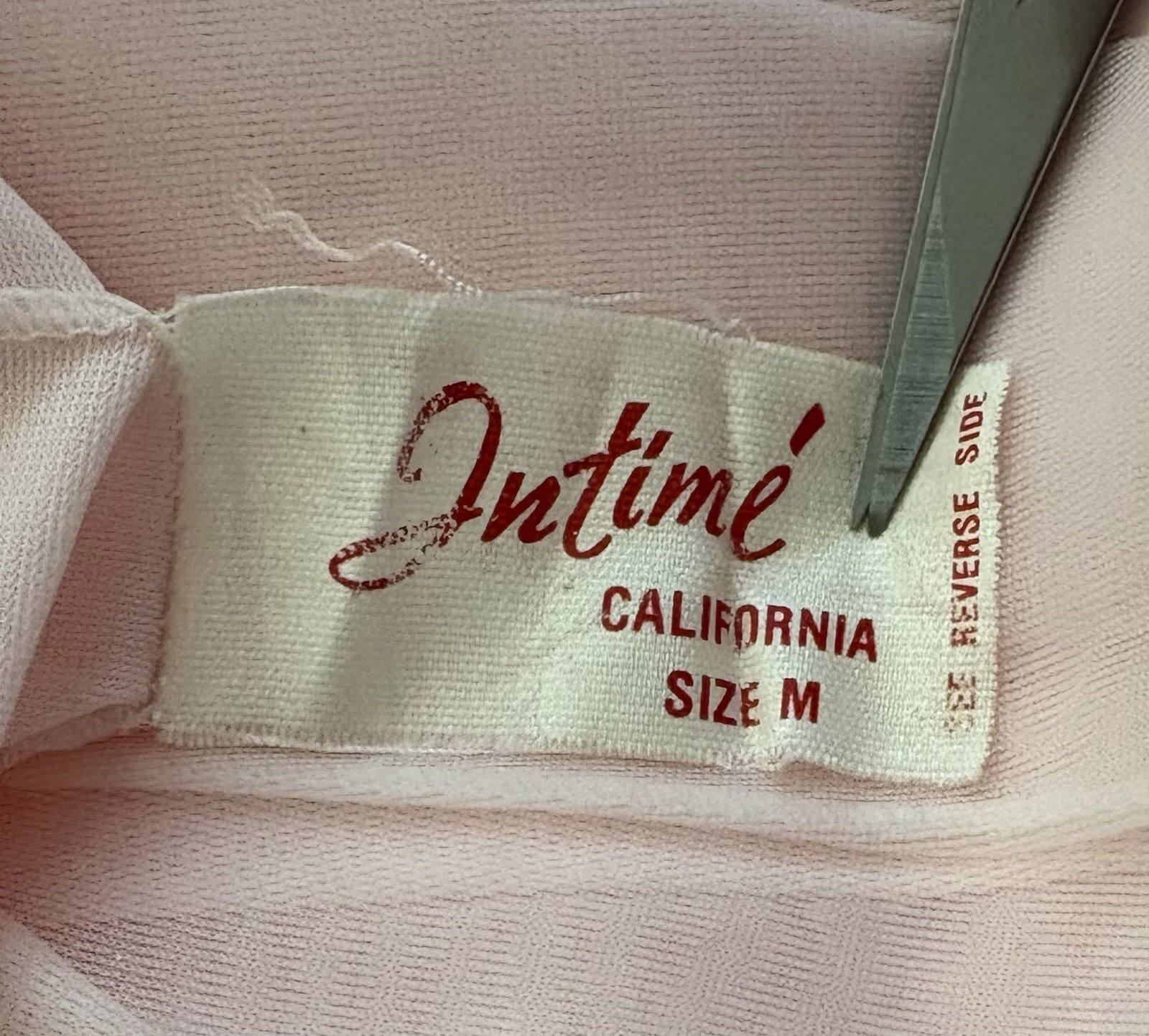Vintage Intime California Double Layer Lace Accent Nightgown Womens M Pink White