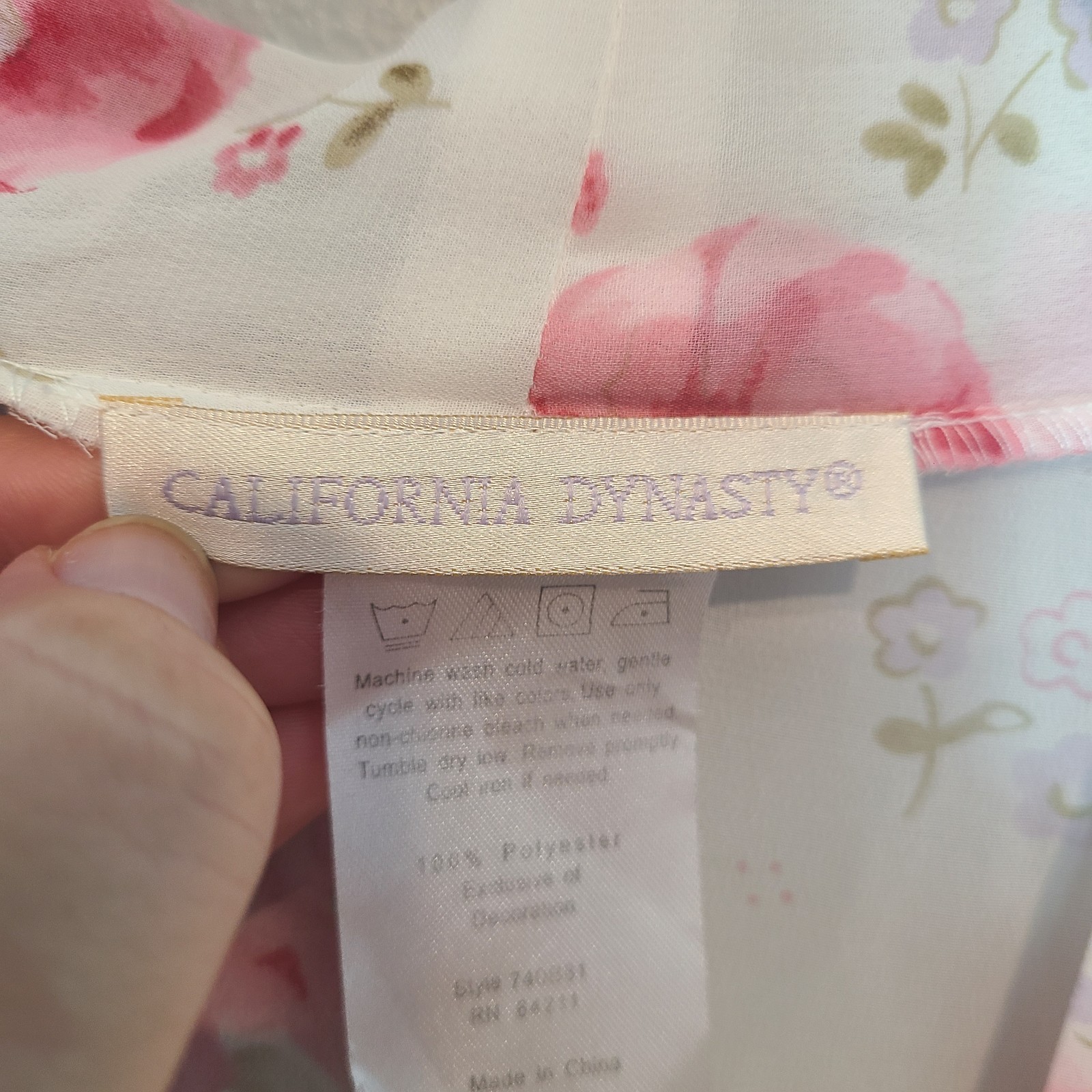 Vtg Delicate Sheer Pink Flowy Robe Size L Dreamy Chiffon Coquette Floral Flare