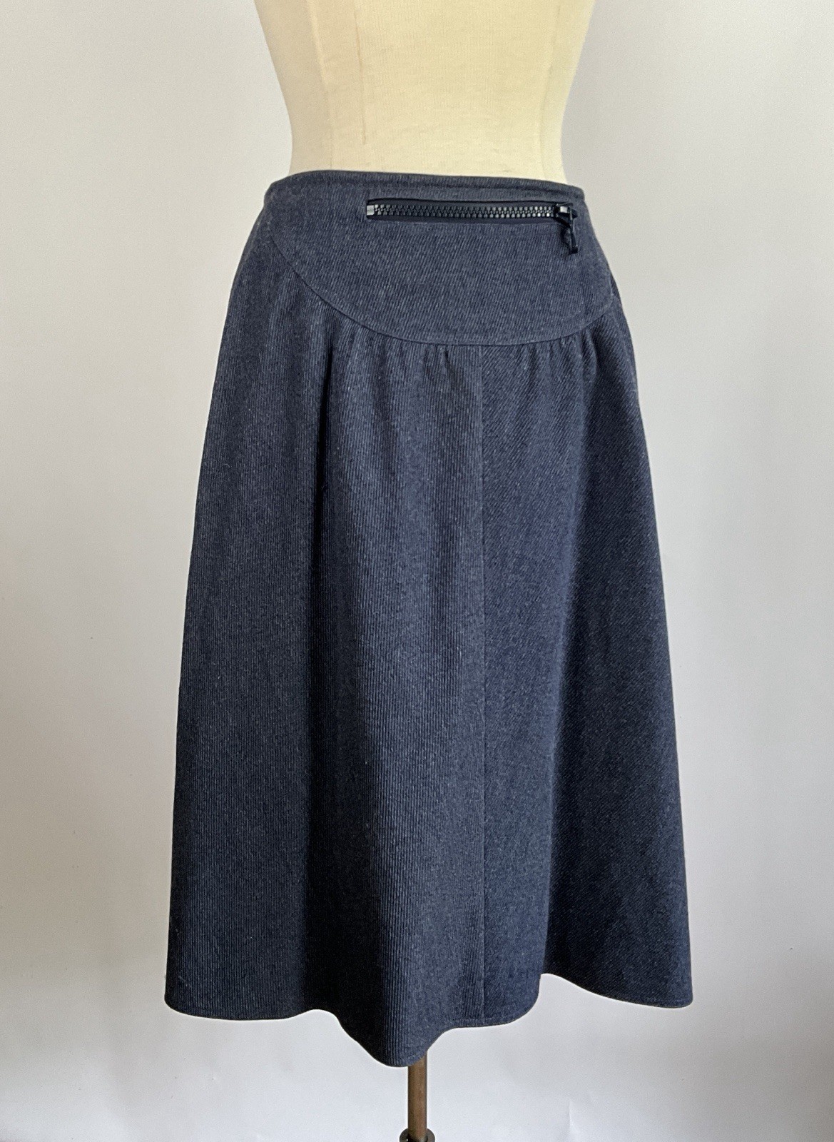 Vintage c.1970 Courreges Hyperbole Bomber Jacket and Skirt with Faux Shearling