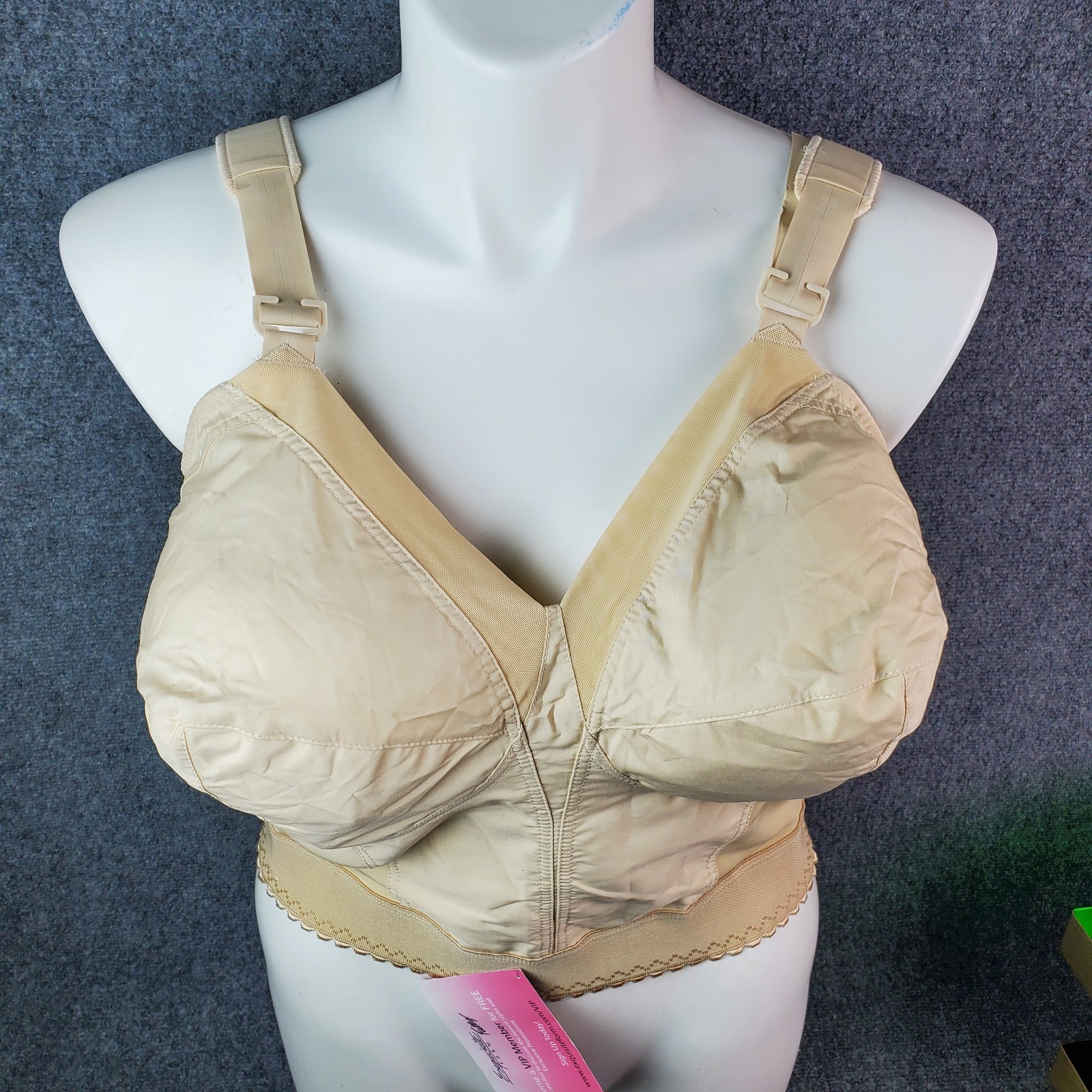 VTG Long Line Bullet Bra Corset Bustier Cincher Shaper 40DD Pin Up Lingerie