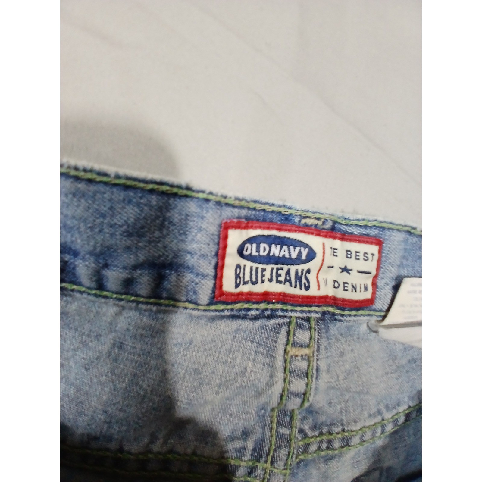 Vintage Old Navy High Waisted Denim Shorts Light Wash Cotton Womens 8 90s Retro