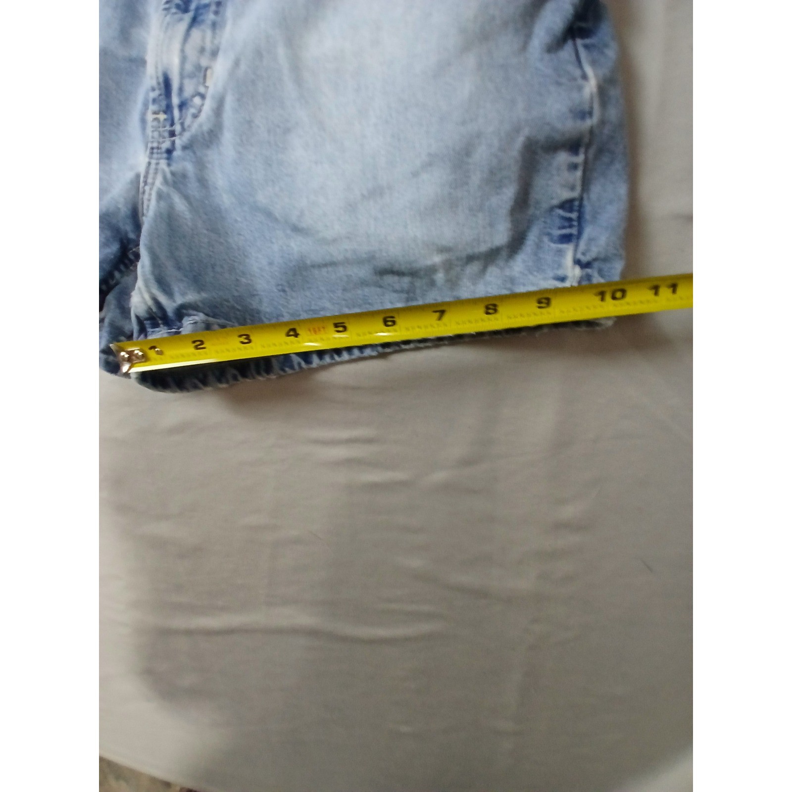 Vintage Old Navy High Waisted Denim Shorts Light Wash Cotton Womens 8 90s Retro