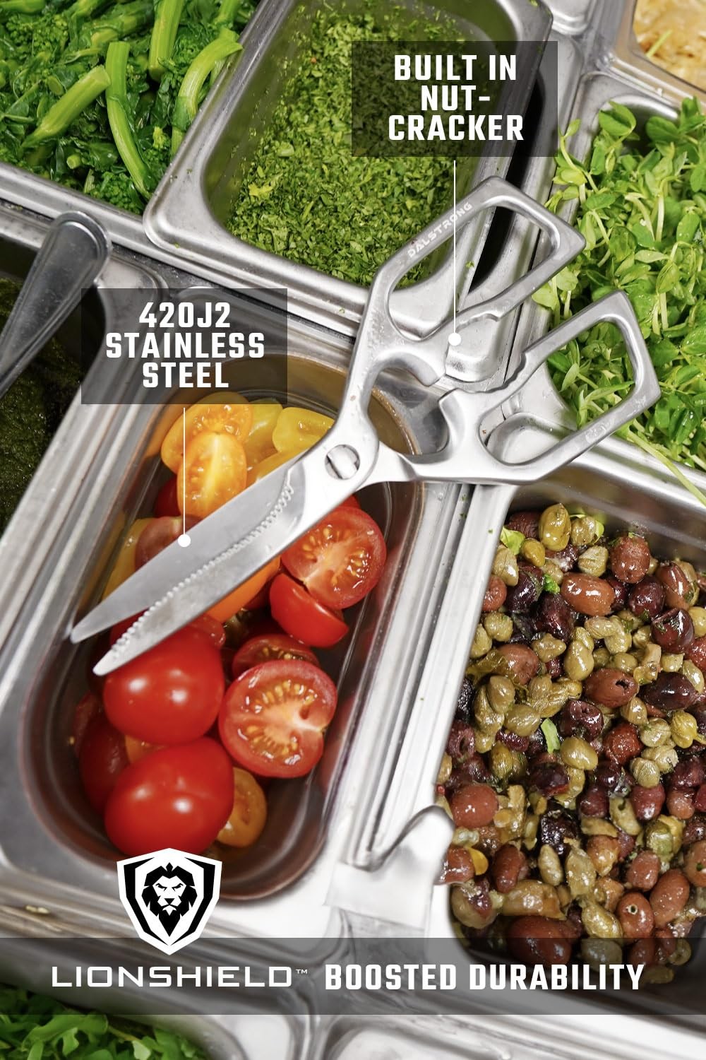 Dalstrong Kitchen Scissors All Purpose – Japanese Stainless Steel – Ambidextrous
