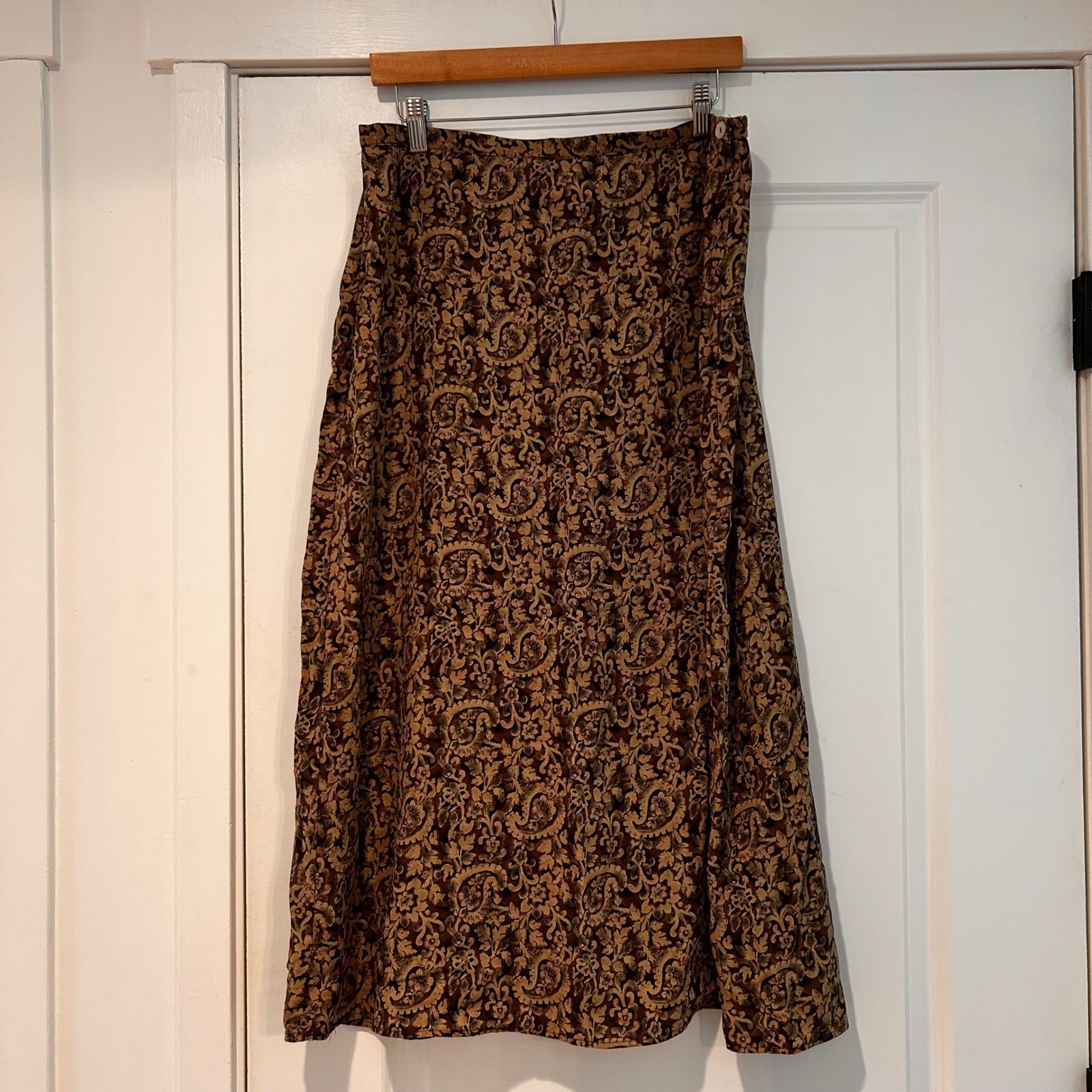 Laura Tyler Vintage Y2K Forest Floral Maxi Skirt Women&rsquo;s XLP Brown Cottagecore