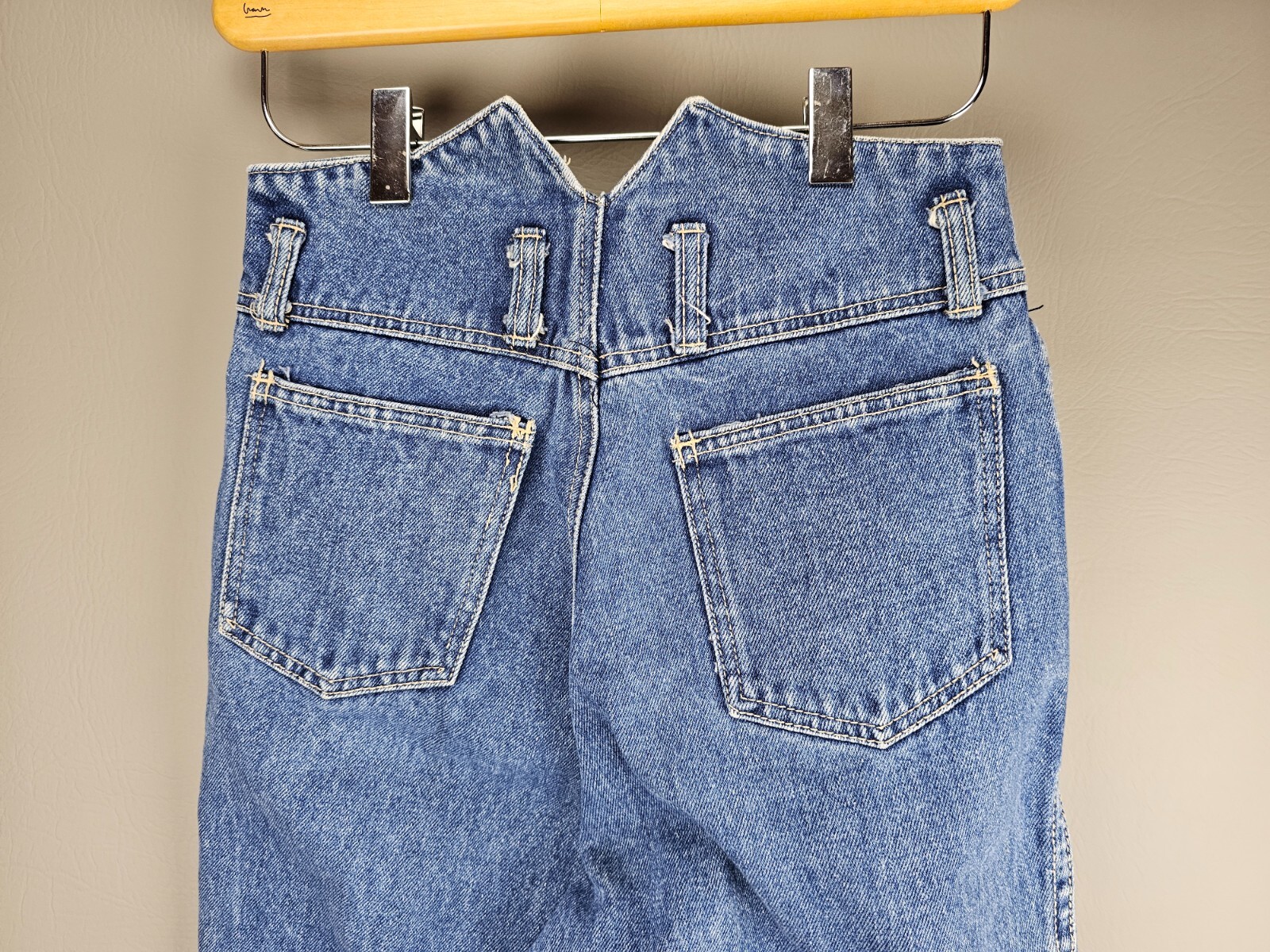 VTG 90s Y2K NASTY High Waist Mom Retro Blue Denim Jeans S XS 0 2 – 24&Prime; Waist
