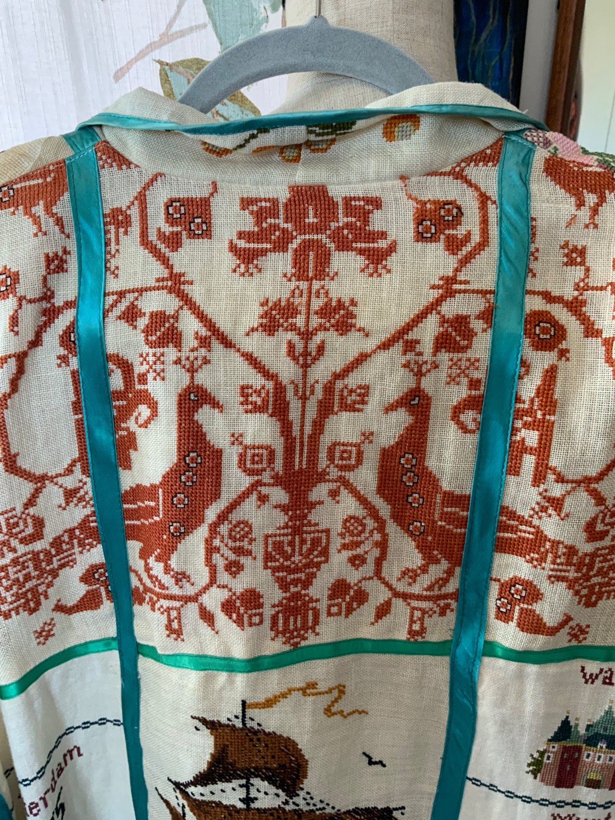 Vintage Folk Hand Stitched Embroidered Jacket