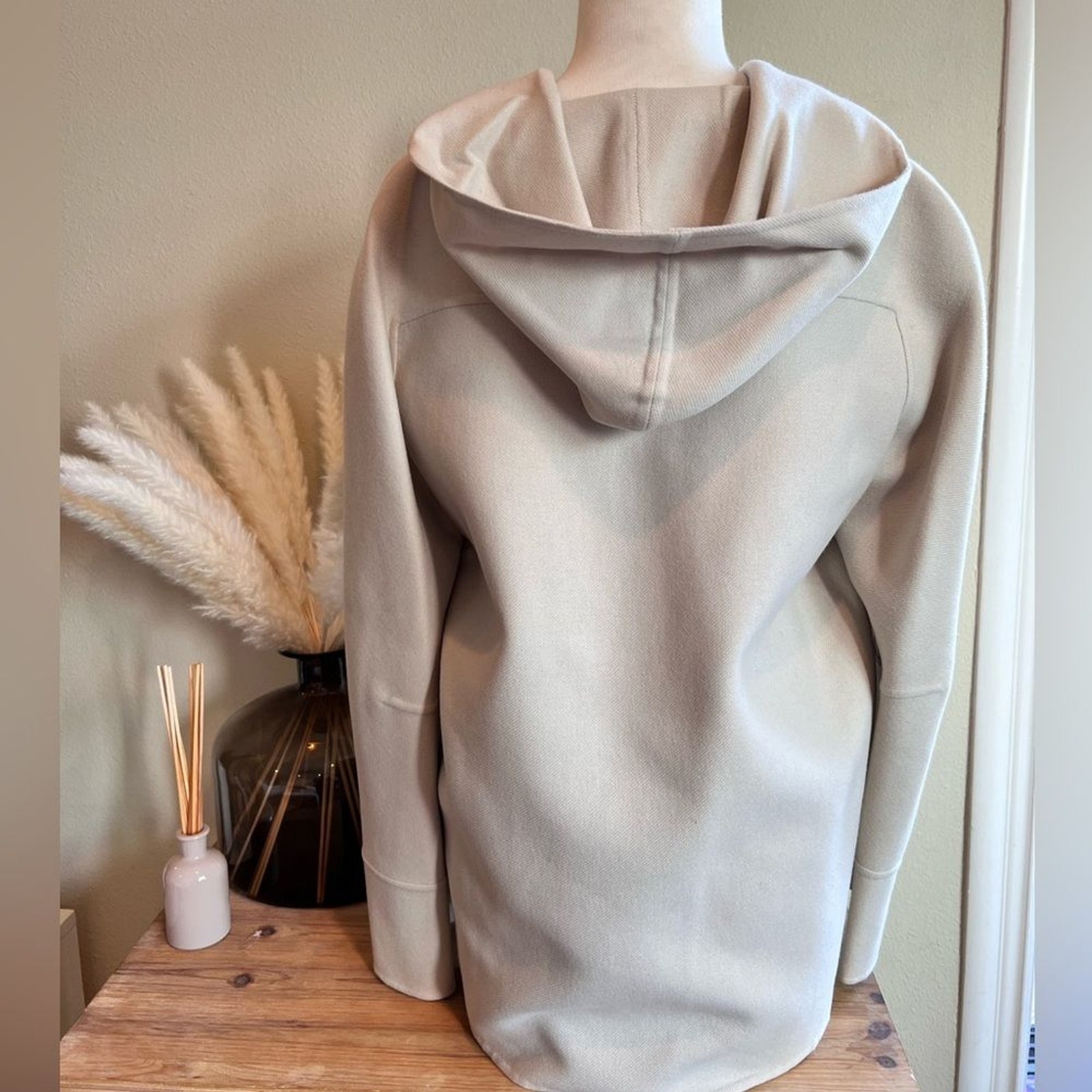 Massimo Alba Beige Hooded 100% Wool coat
