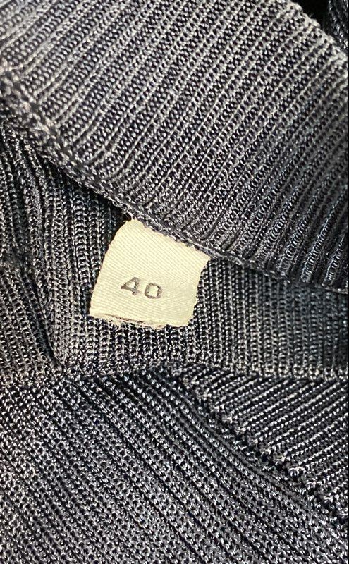 Vintage Y2K Dolce & Gabbana Women&rsquo;s Navy Blue Ribbed Rayon Cardigan IT 40 Small