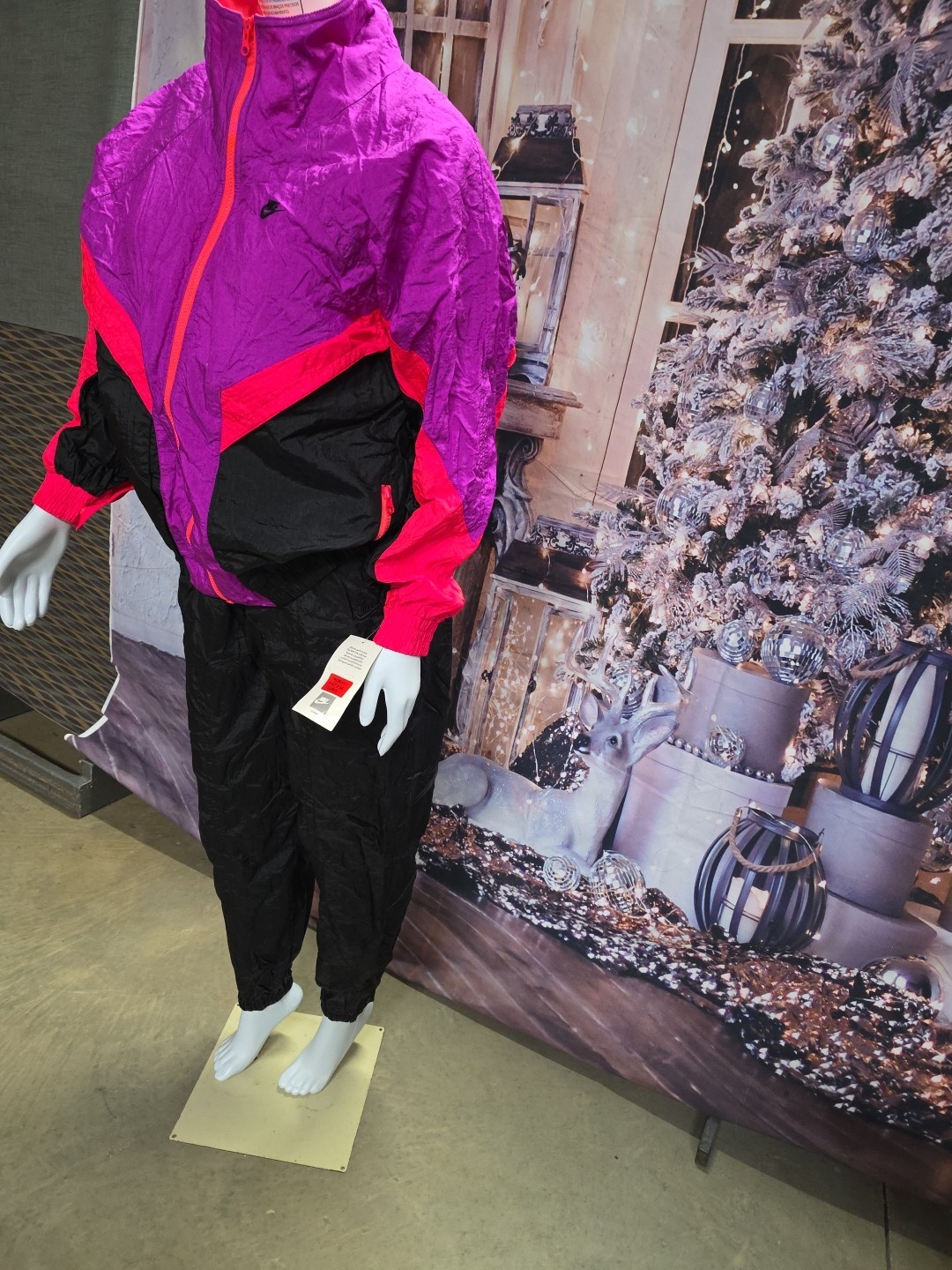 Vintage Nike 80s Neon Colorblock Jacket and Pants Track Suit Size Large New/tag