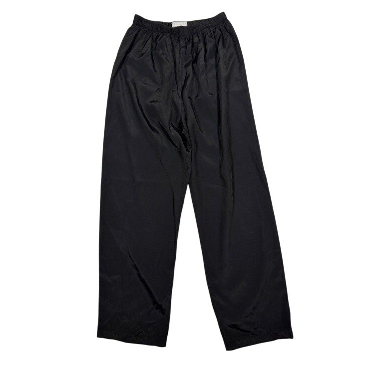 Vintage Wet Seal Black Wide Leg Pants Elastic Waist 90s Made in USA Size S