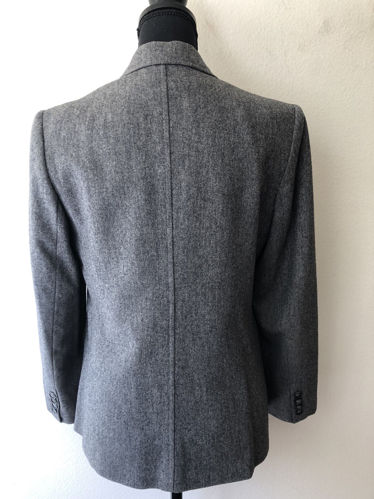 Vintage &rsquo;80s Evan Picone Classic Heathered Gray Blazer Dark Academia Preppy S/M
