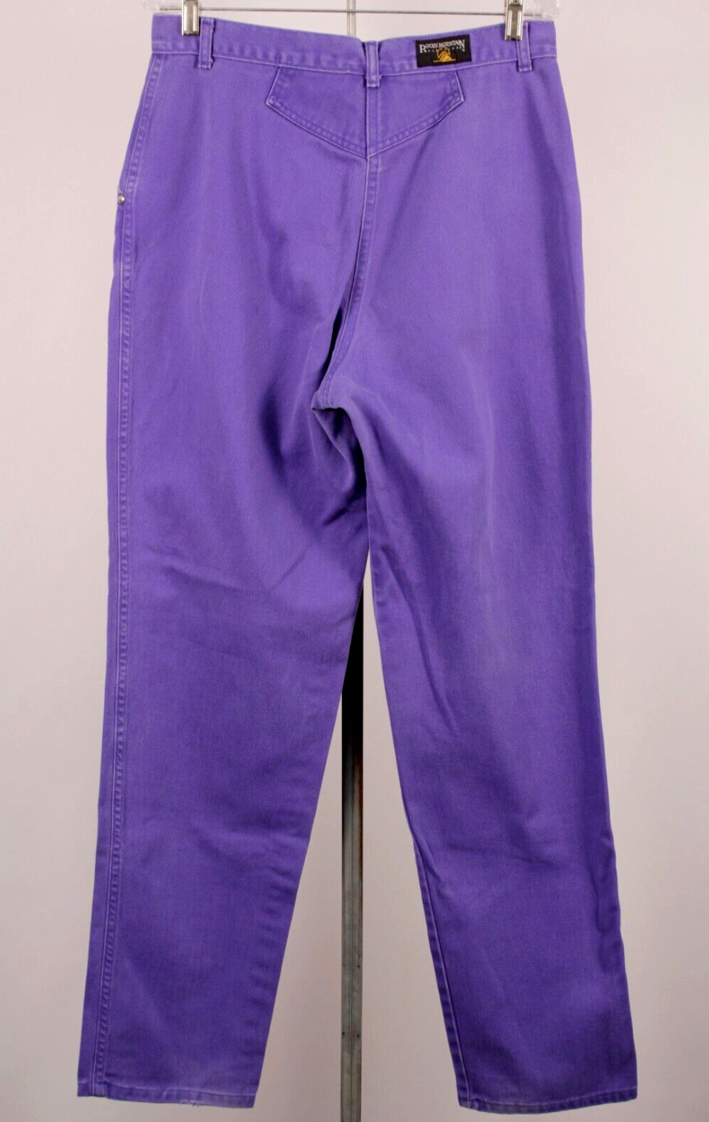 VTG Women&rsquo;s 90s Purple Denim Rocky Mountain Jeans Sz 33 1990s Rockies Bareback