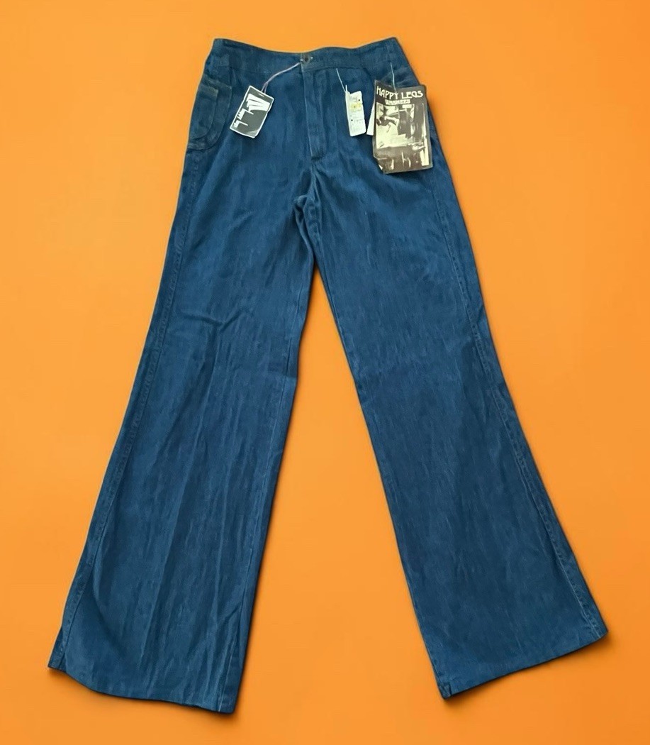 Vintage NWT Deadstock 70S Bell Bottom Happy Legs Washees Size 11 – 26”Waist SOFT