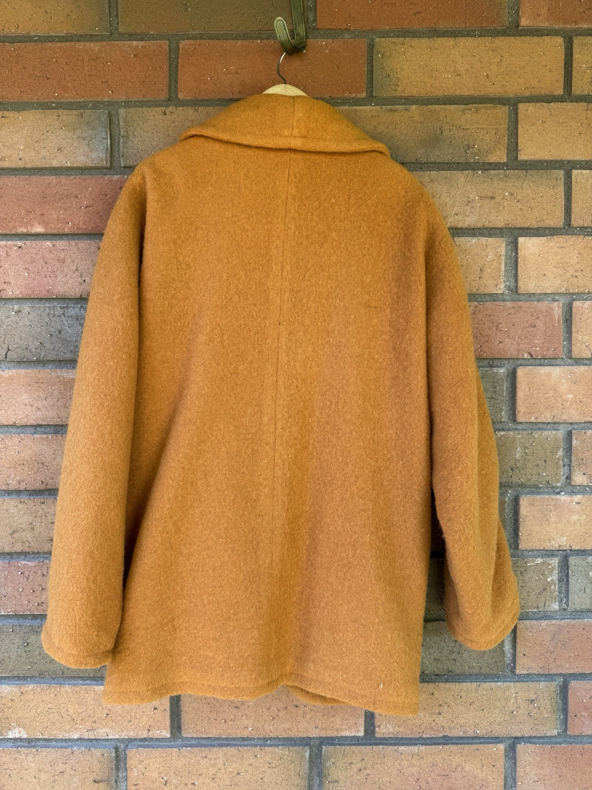 1970&rsquo;s Mid Century Modern Wool Jacket Made In Italy | Burnt Orange | IT 40 US L