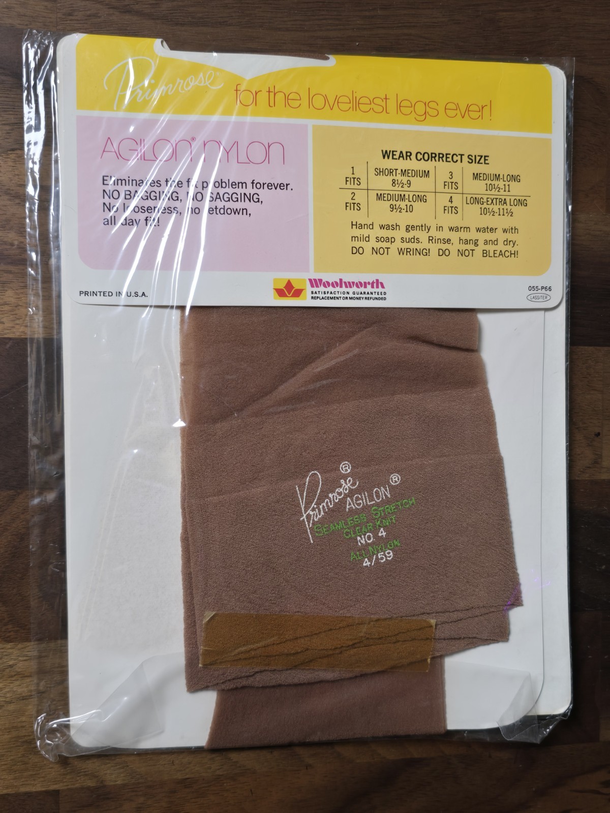 Vintage 60s Primrose Nylons Thigh High Stockings Size Medium 9-1/2 – 10 Agilon