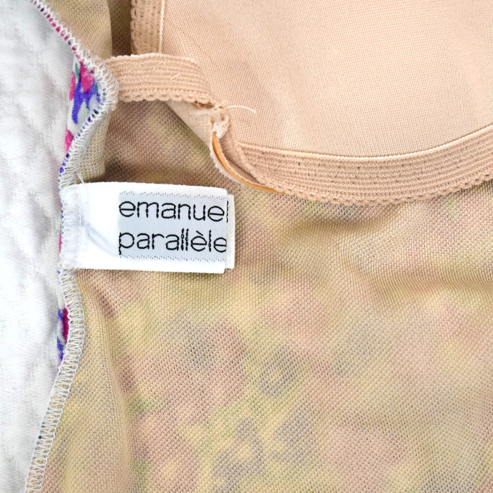 Vtg 70s EMANUEL UNGARO PARALLELE Paris Fruit Print One Piece Swimsuit XS – S