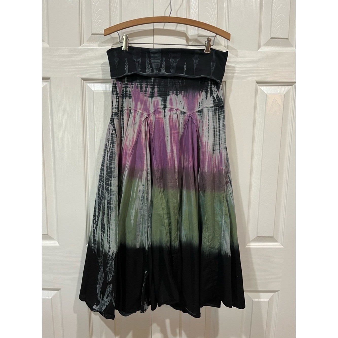 Bisou Bisou Vintage Tie Dye Midi Peasant Skirt Women&rsquo;s Size M