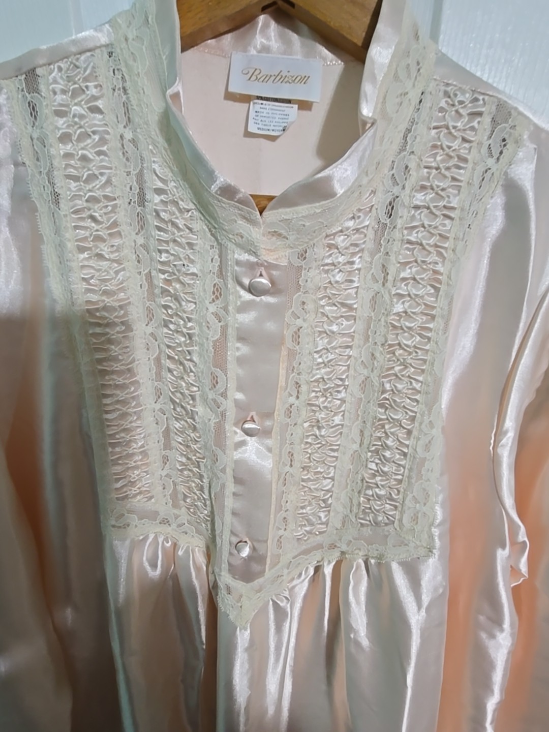 LONG Vintage Barbizon Peach Julia Night Gown Women Sz M 52&Prime;L Original Tags Model