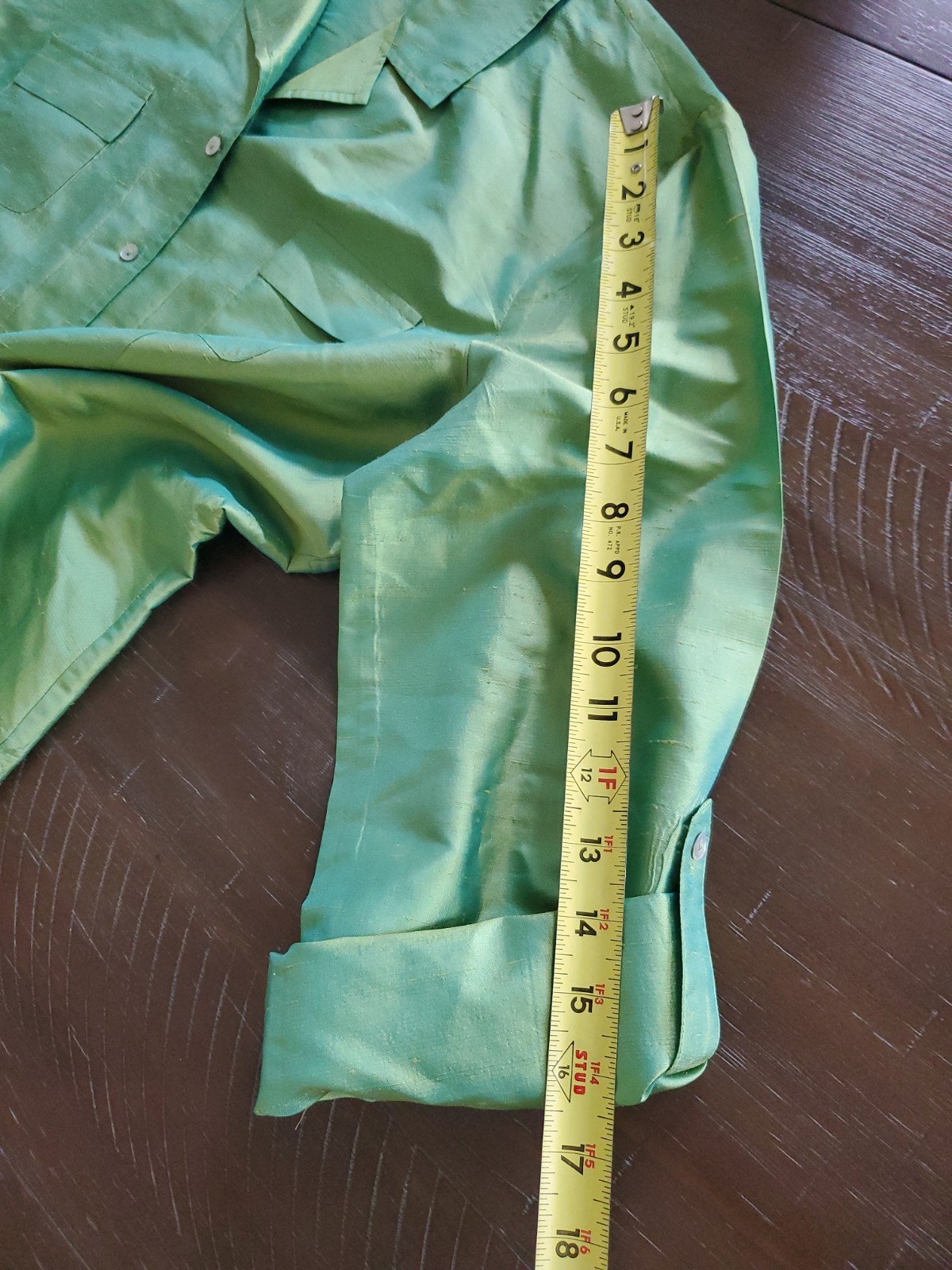 ALLISON TAYLOR Vintage Silk Lime Green 2pc Pant / Jacket Suit Women&rsquo;s XL /14