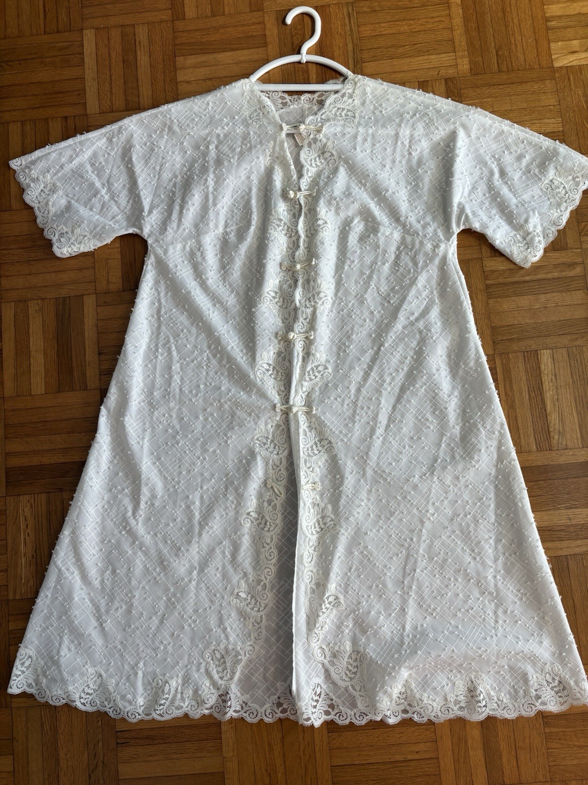 50s-60s Chevette Lightweight Cover-Up Robe Peignoir for Festival Beach Boudoir