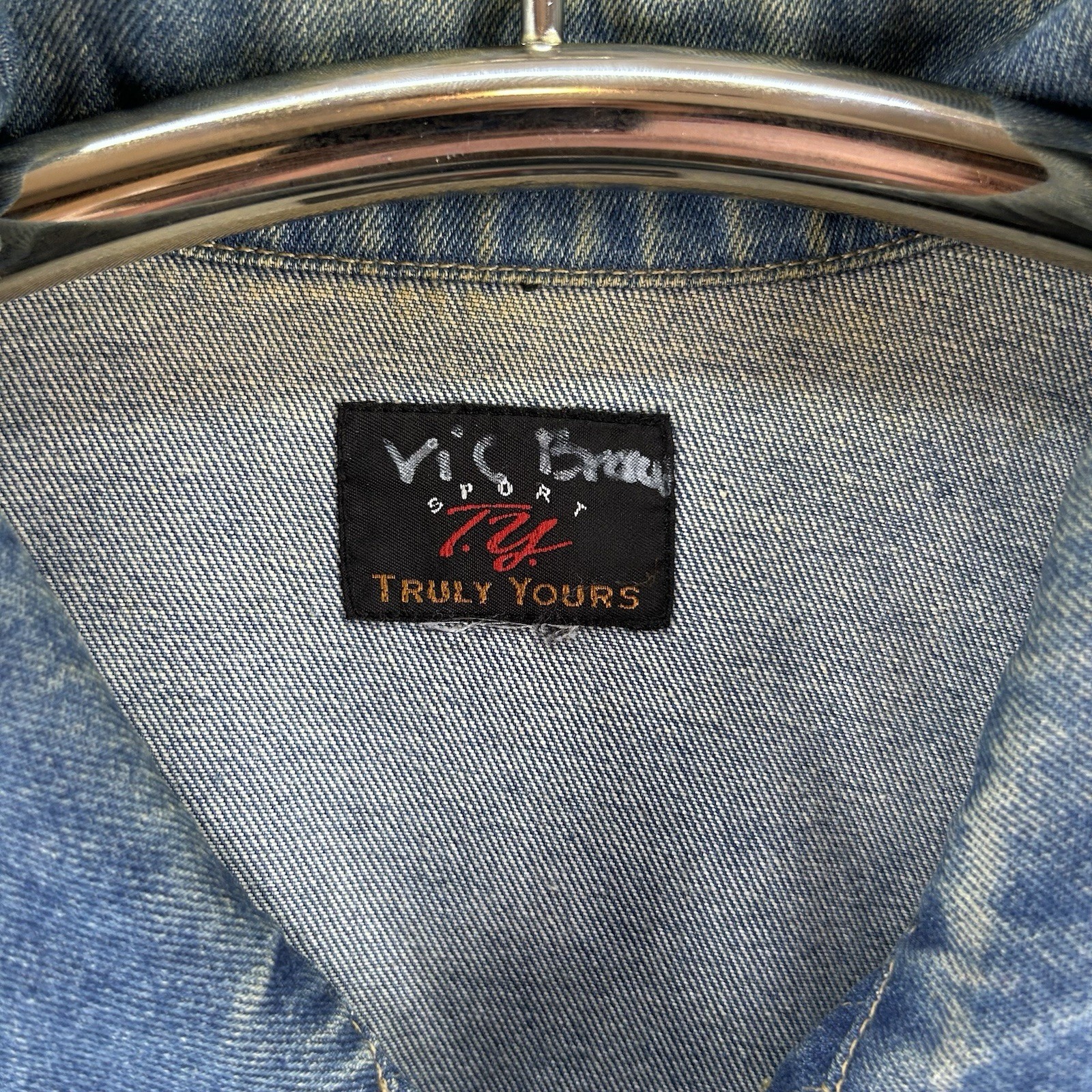 Vintage 90s Long Denim Chore Jacket Size 2X Everyday Toggles Boho Cottagecore